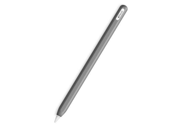2pcs Slim Soft Silicone Sleeve Case for Apple Pencil 2nd Generation White/Gray