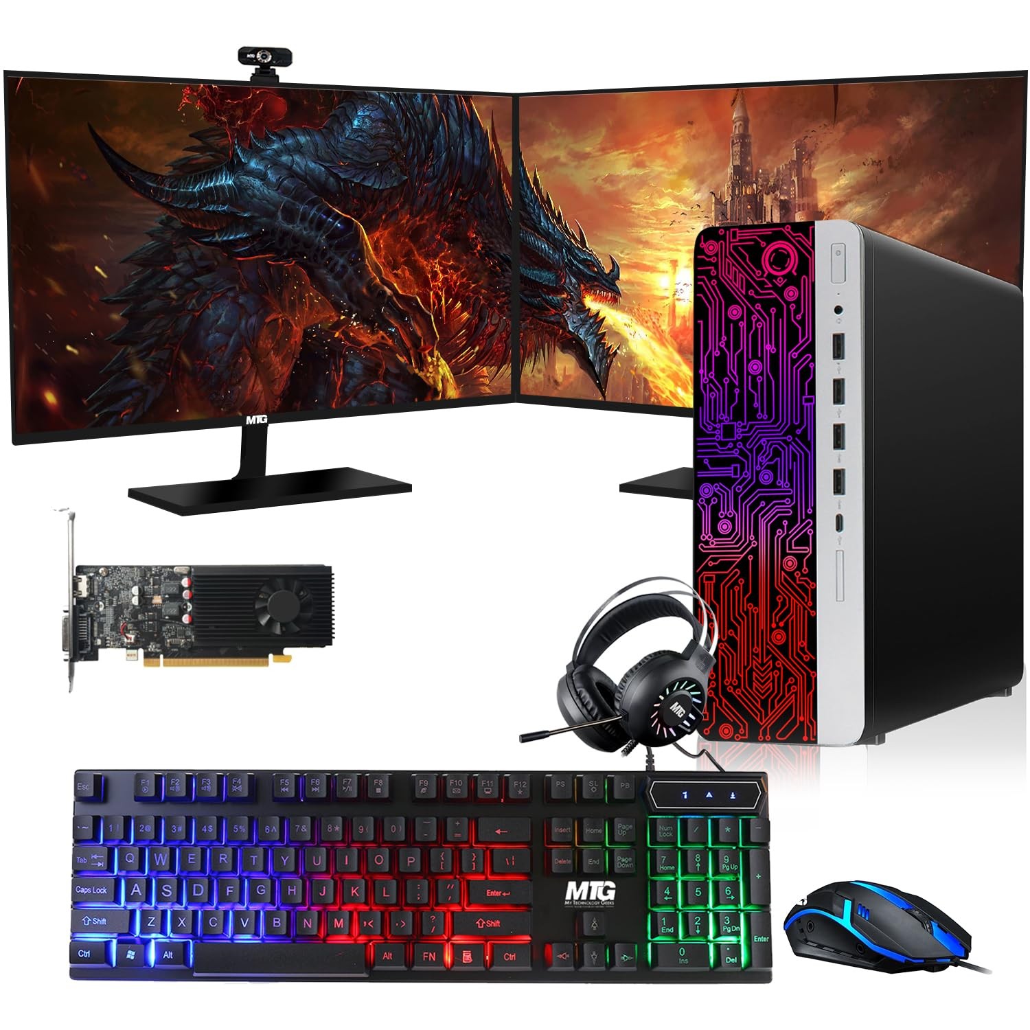 TechMagnet HP G3 Gaming PC i5 32GB RAM 1TB SSD 128GB SSD Win 11 Pro