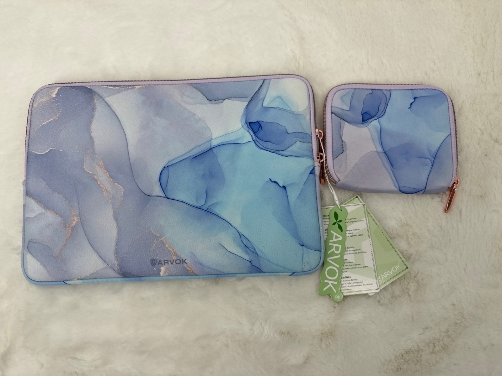 Arvok NEW 13" Computer laptop Case pouch sleeve Purple Blue