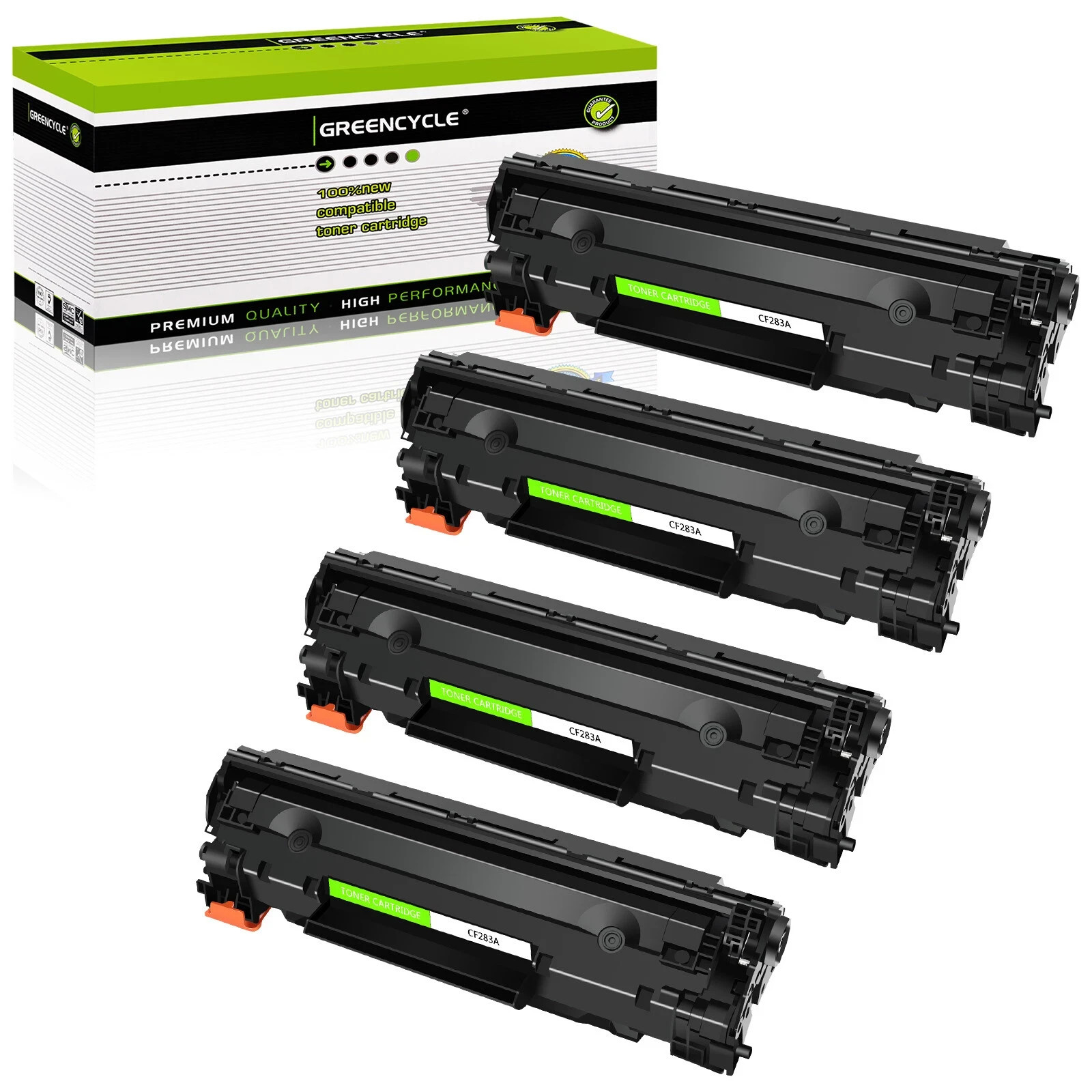 GREENCYCLE 4PK CF283A Toner Fits for HP 83A LaserJet Pro MFP M201n M201dw M225dw