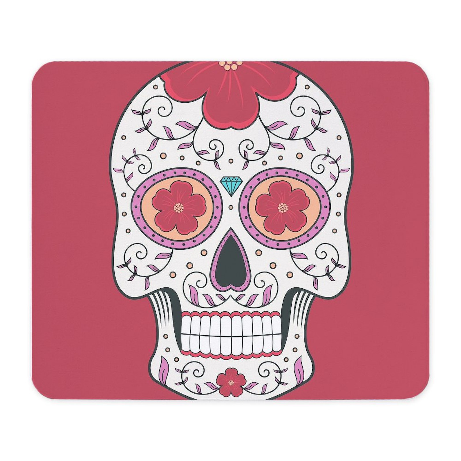 CafePress Sugar Skull Non-slip Rubber Mousepad, Gaming Mouse Pad (1699072765)