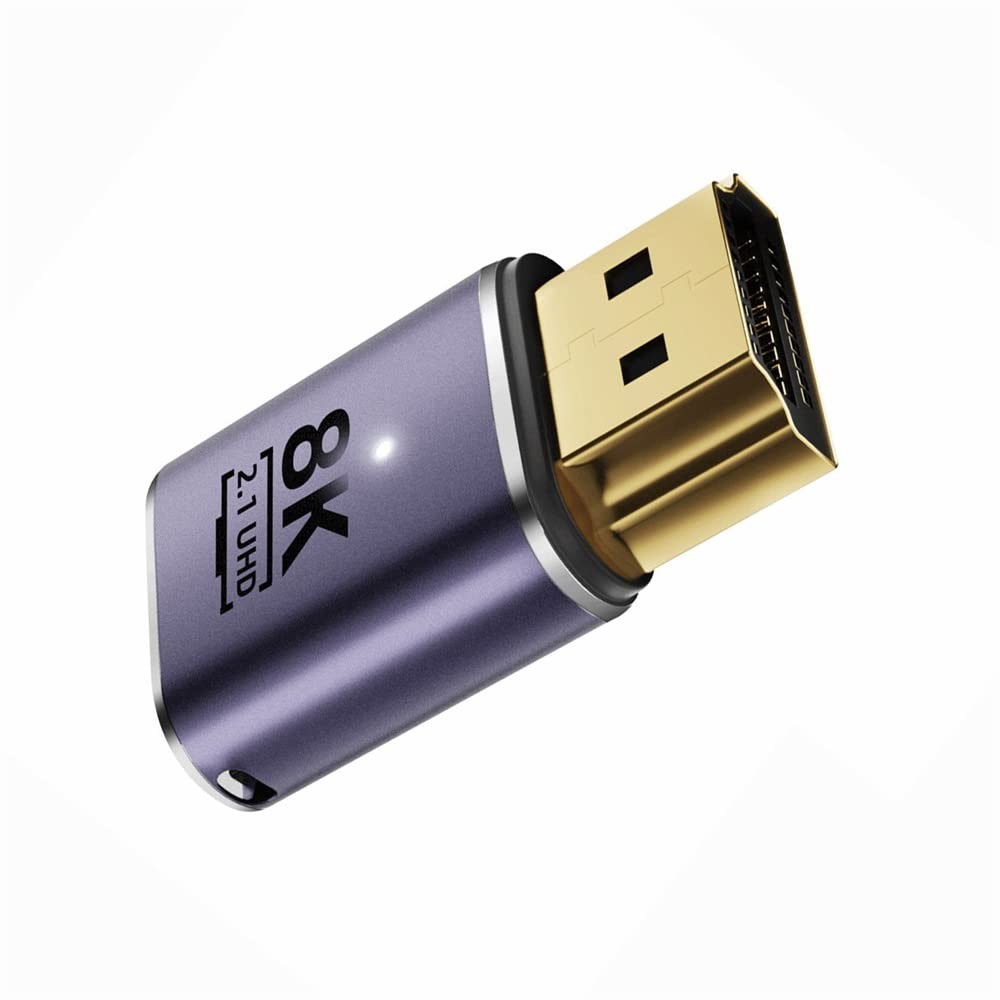 NFHK HDMI Male to 2.1 Female UHD Extension Gold Converter Adapter Silver