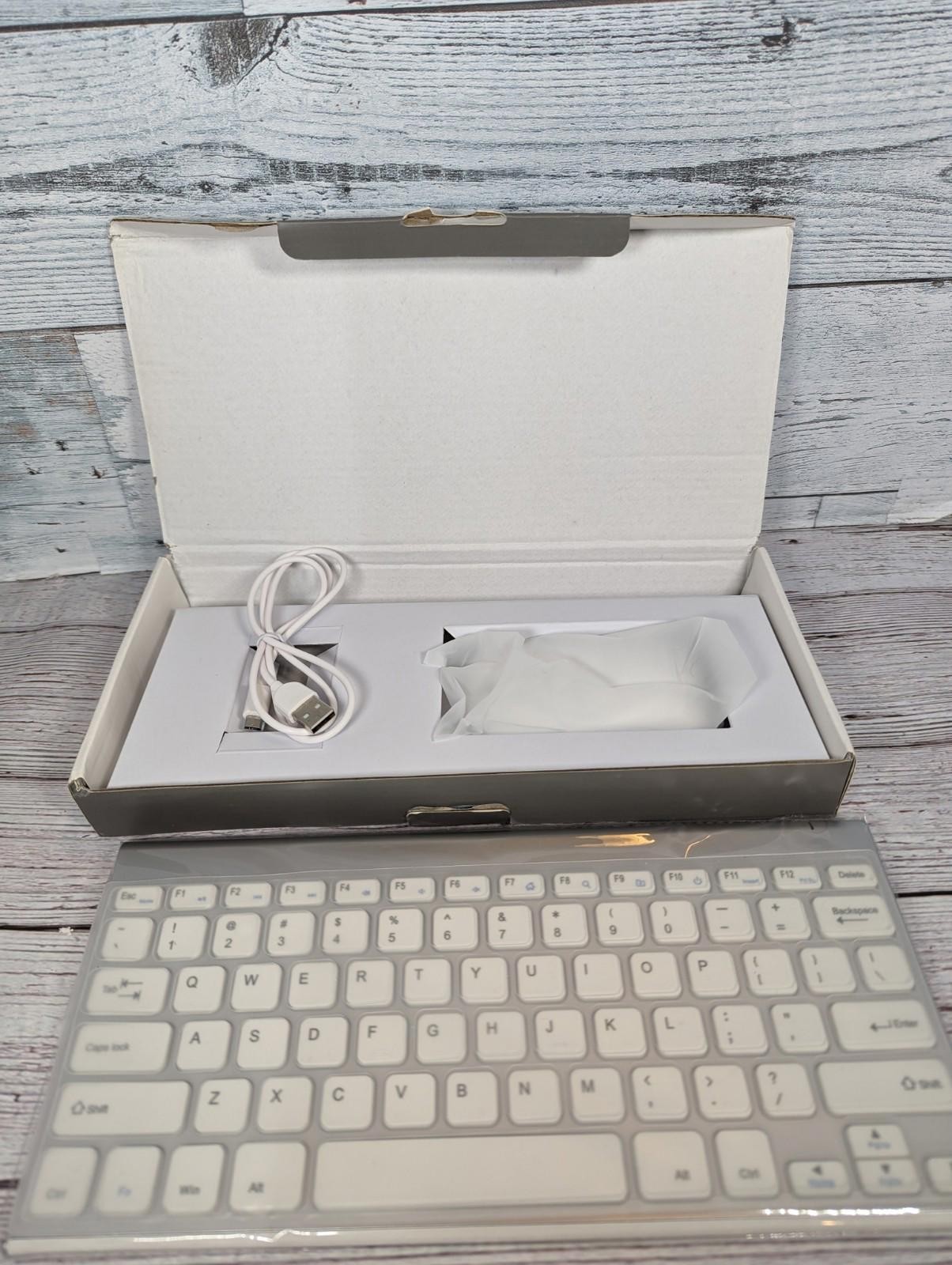 Seenda Wireless Keyboard And Mouse Combo Bluetooth WGJP-031B White/silver 280MAH