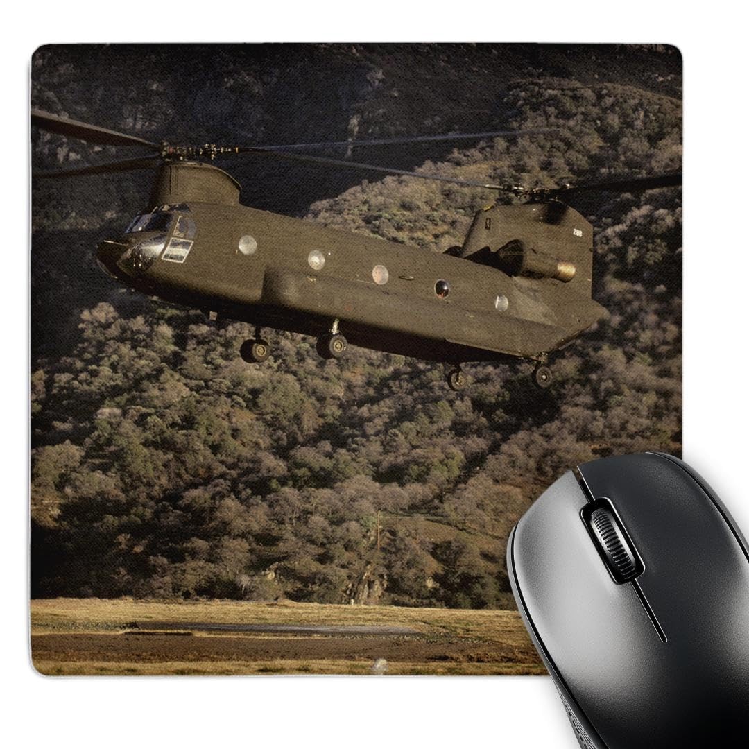 3dRose Chinook Search & Rescue Helicopter California USA Mouse Pad 8x8 Inch
