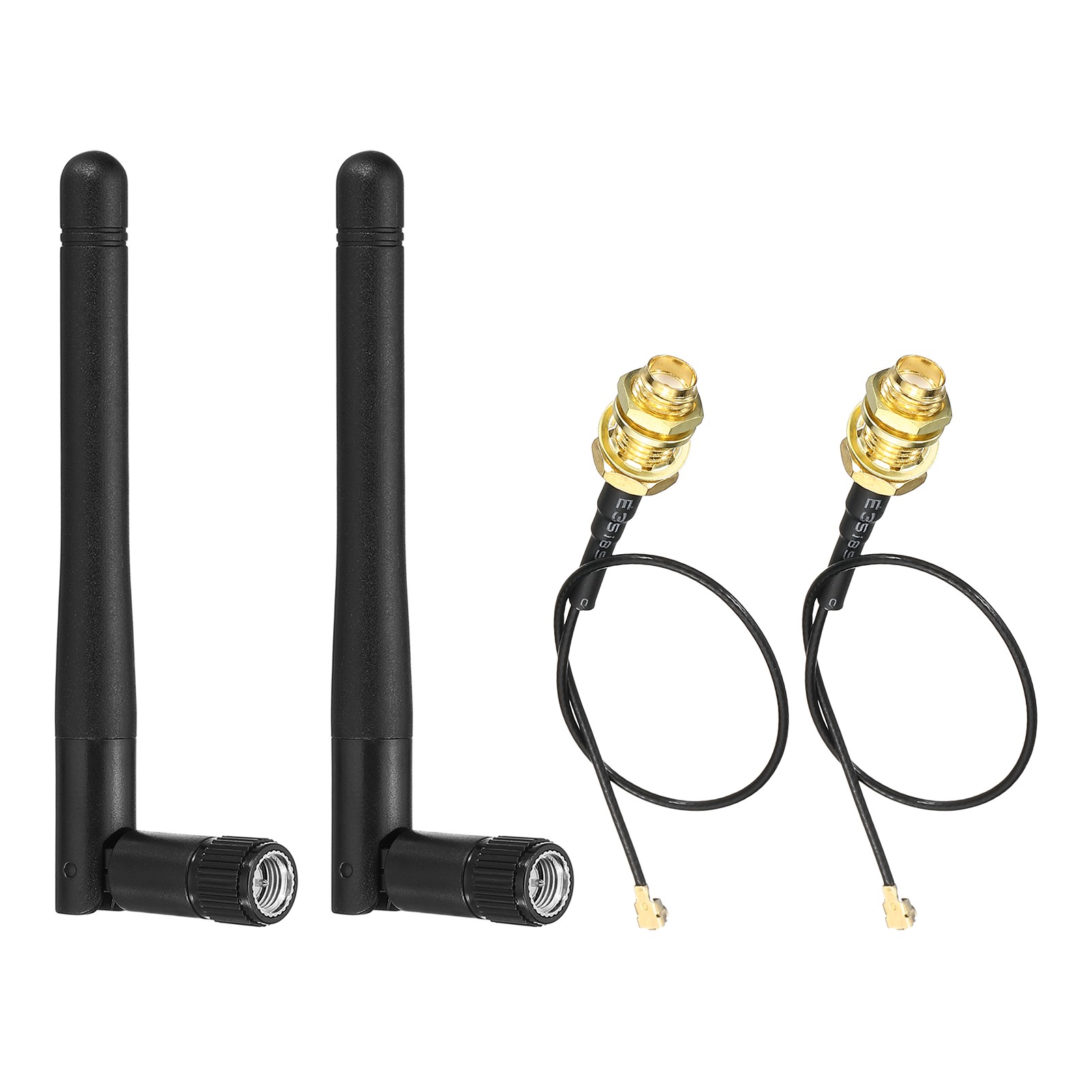 Network Antenna 2.4Ghz 3dBi 2Pcs 6" UFL to RP-SMA Female Pigtail Cable