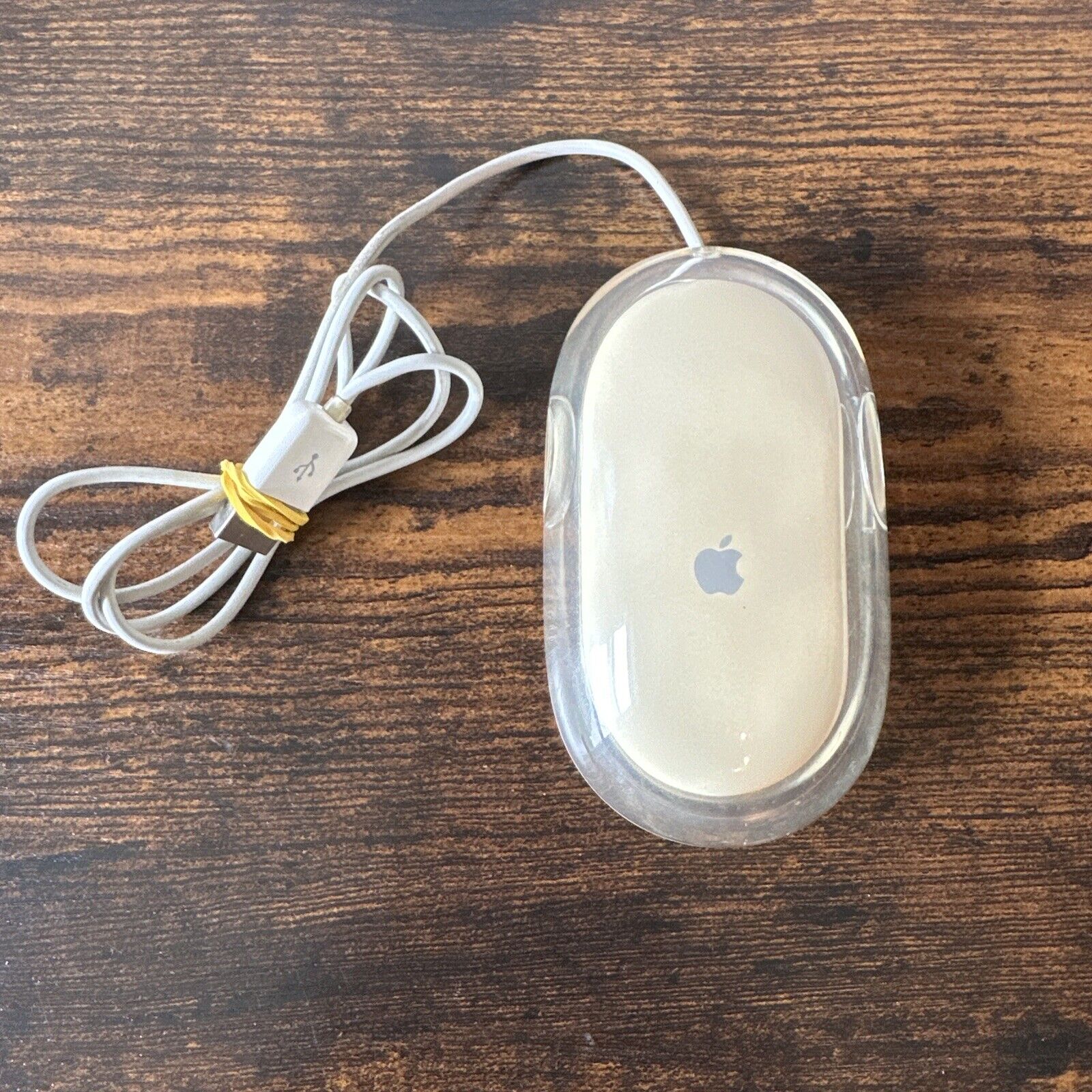 Apple Desktop USB Pro Mouse M5769 White/Clear For iMac Vintage Tested