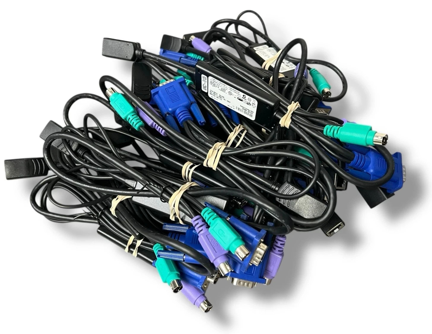 (LOT OF 14) Dell 0RF511 PS/2 KVM System Interface POD Module 520-289-512