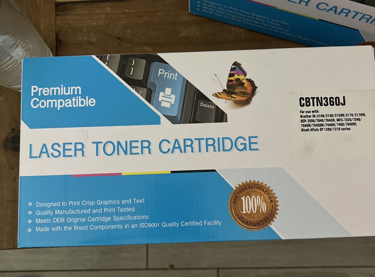 TN360 Toner Cartridge Fit for Brother HL-2140 DCP-7040 MFC-7320 MFC-7340 Printer