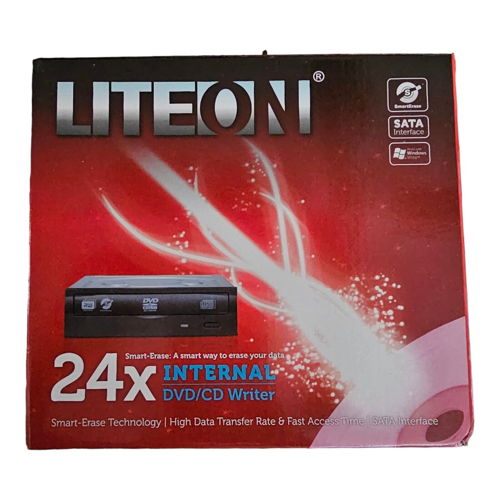 LITEON 24x Internal DVD±RW/CD-RW Drive iHAS324-08 A READ OPEN BOX