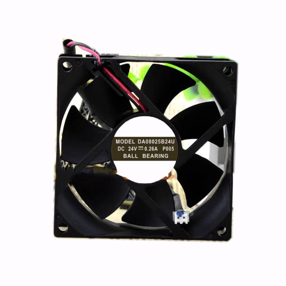 Cooling Fan For AVC DA08025B24U P005 DC24V 0.26A 8CM 2PIN New