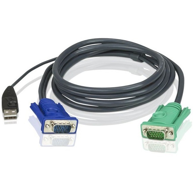 ATEN 6' USB KVM Cable SPHD15 to VGA & USB A