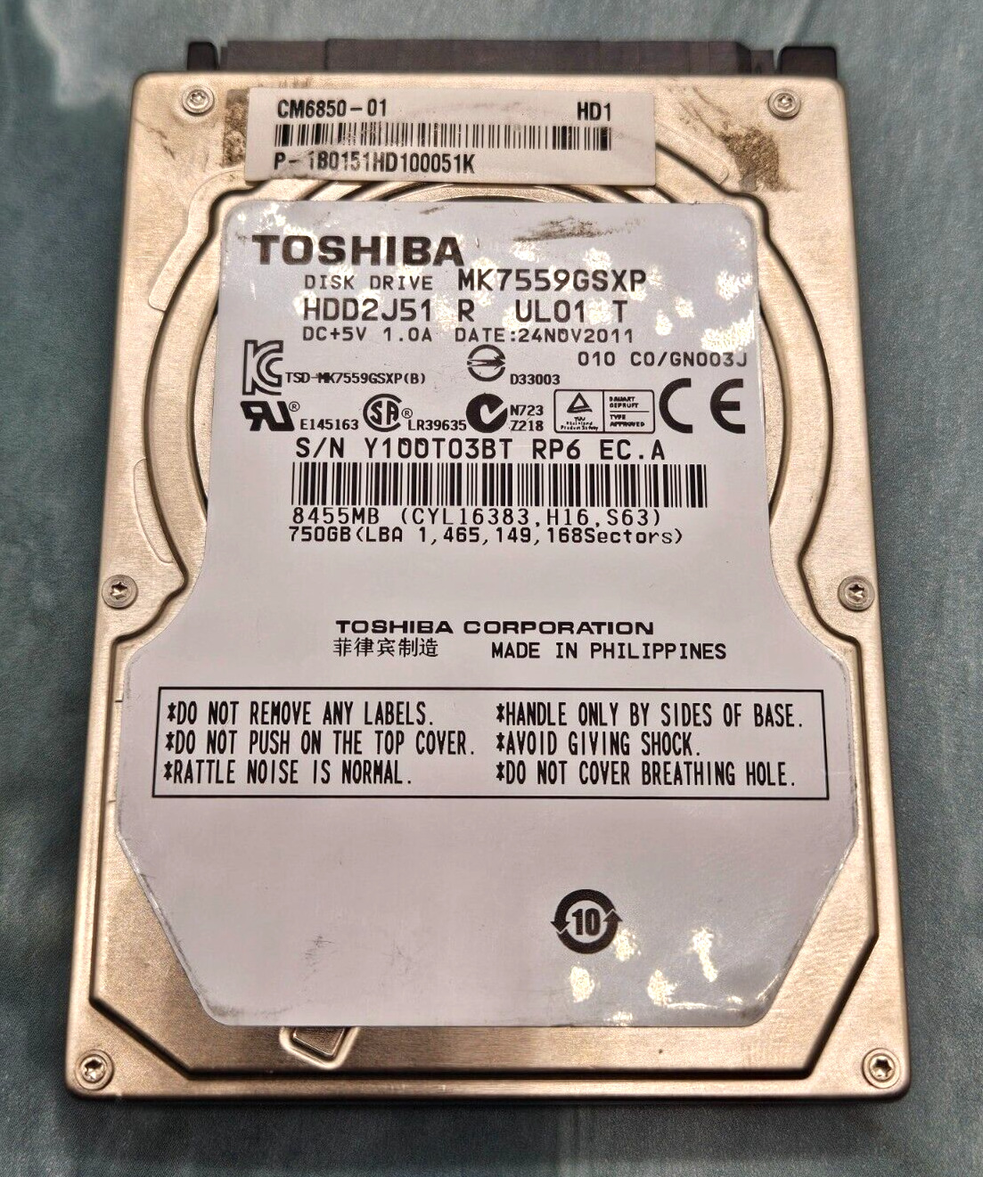 Toshiba 750GB 2.5