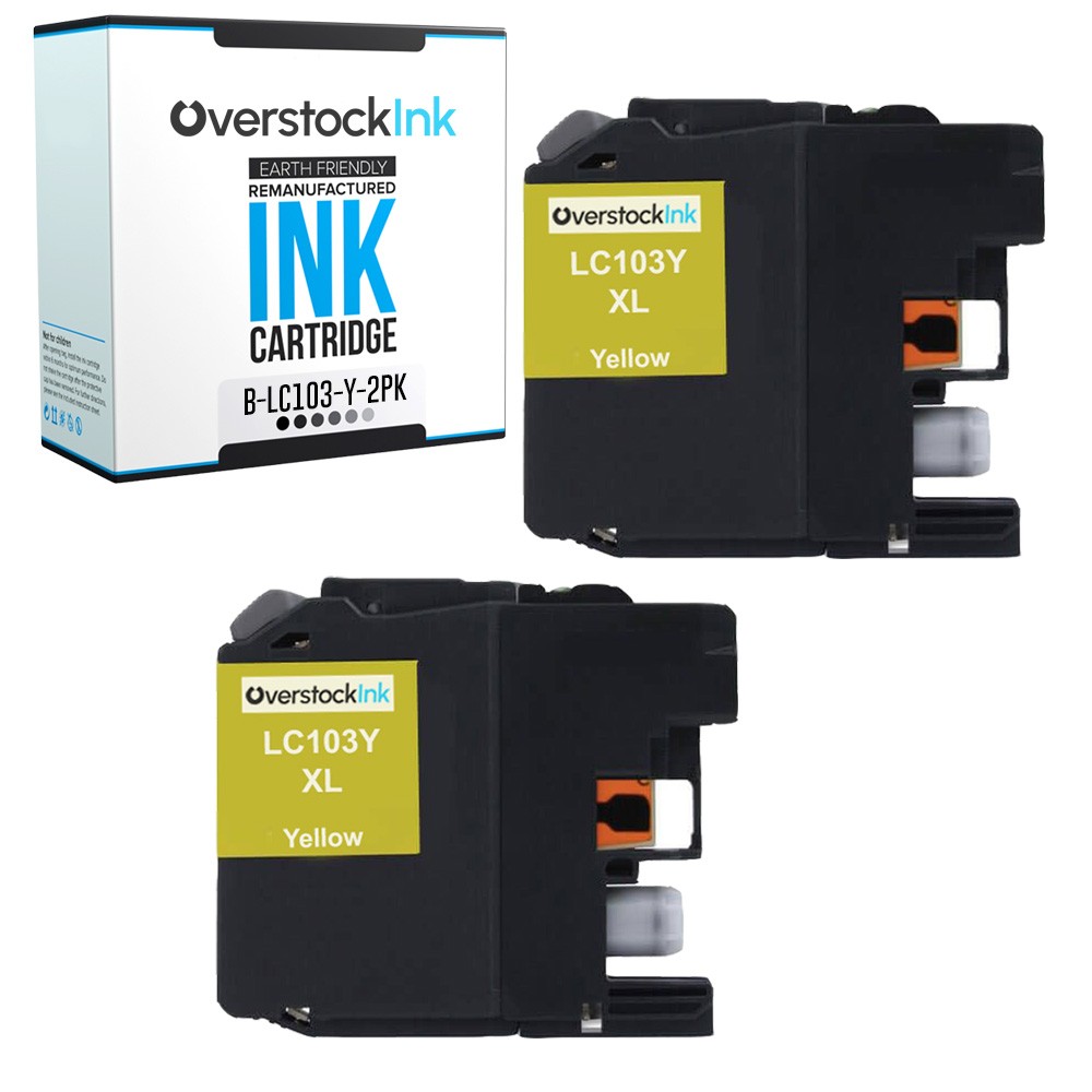 2PK Compatible LC103 XL Yellow Ink Cartridge fits Brother DCP-J152W MFC-J4310DW