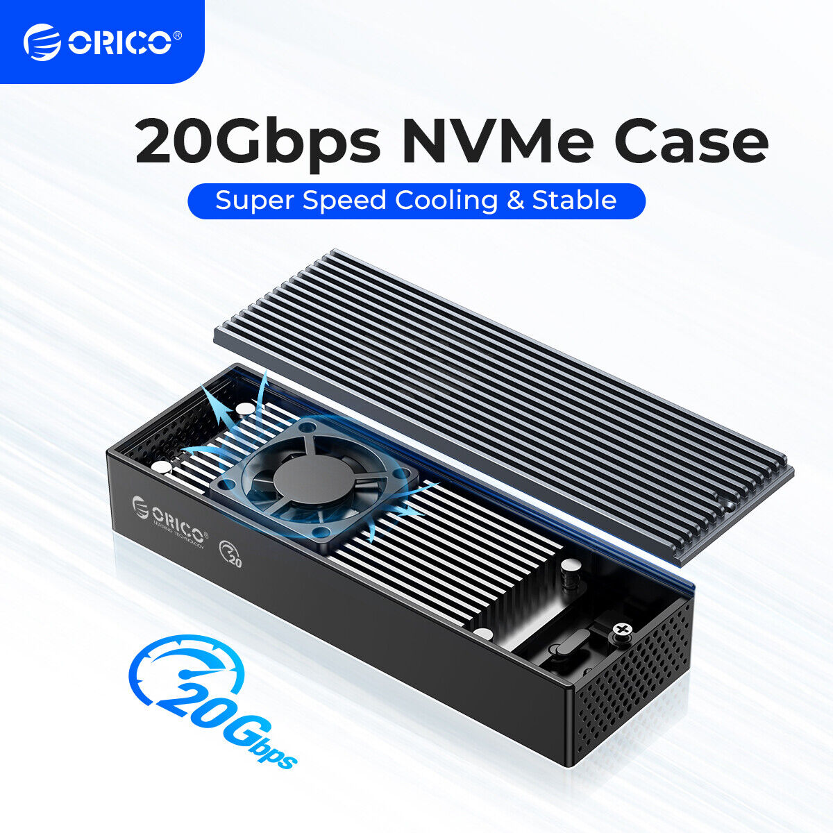 ORICO M.2 NVMe NGFF SATA SSD Enclosure 20Gbps/10Gbps/5Gbps USB C Adapter Max 4TB