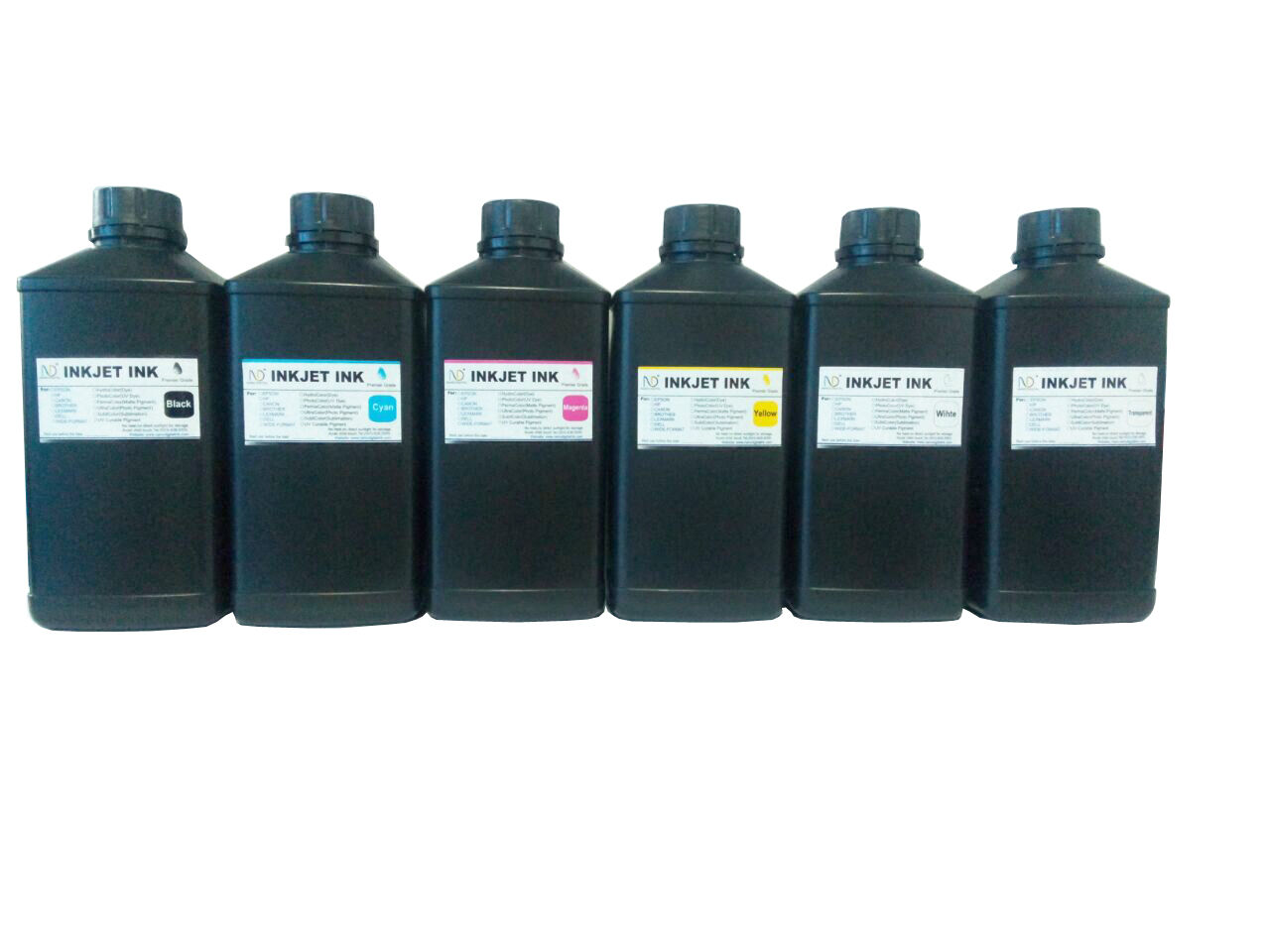 6x1000ml ND® Premium LED UV Curable ink for using DX5 DX7 Printhead printer