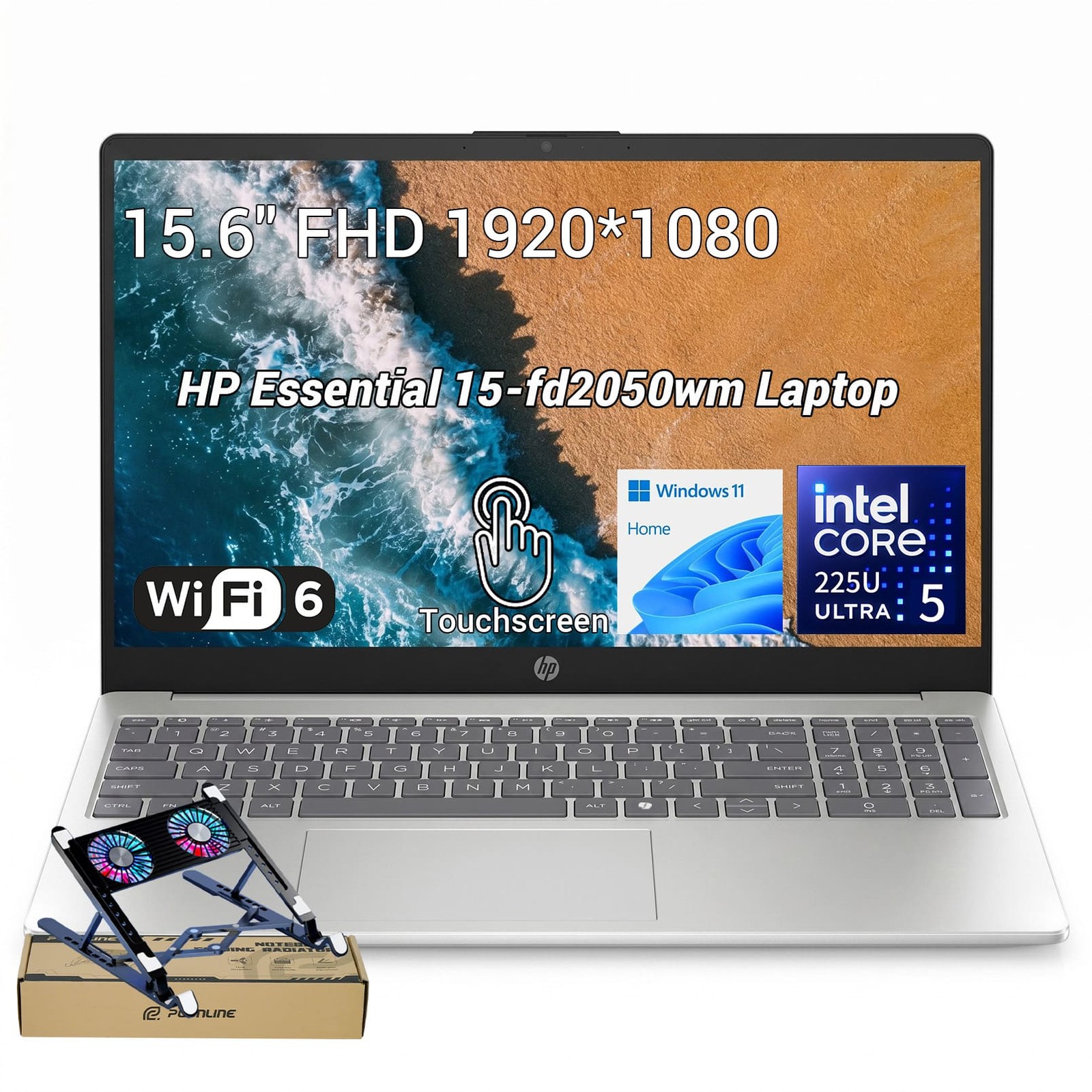 HP - Upgraded - 15.6 in FHD Touchscreen - Core Ultra 5 225U - 32GB RAM 2TB SSD