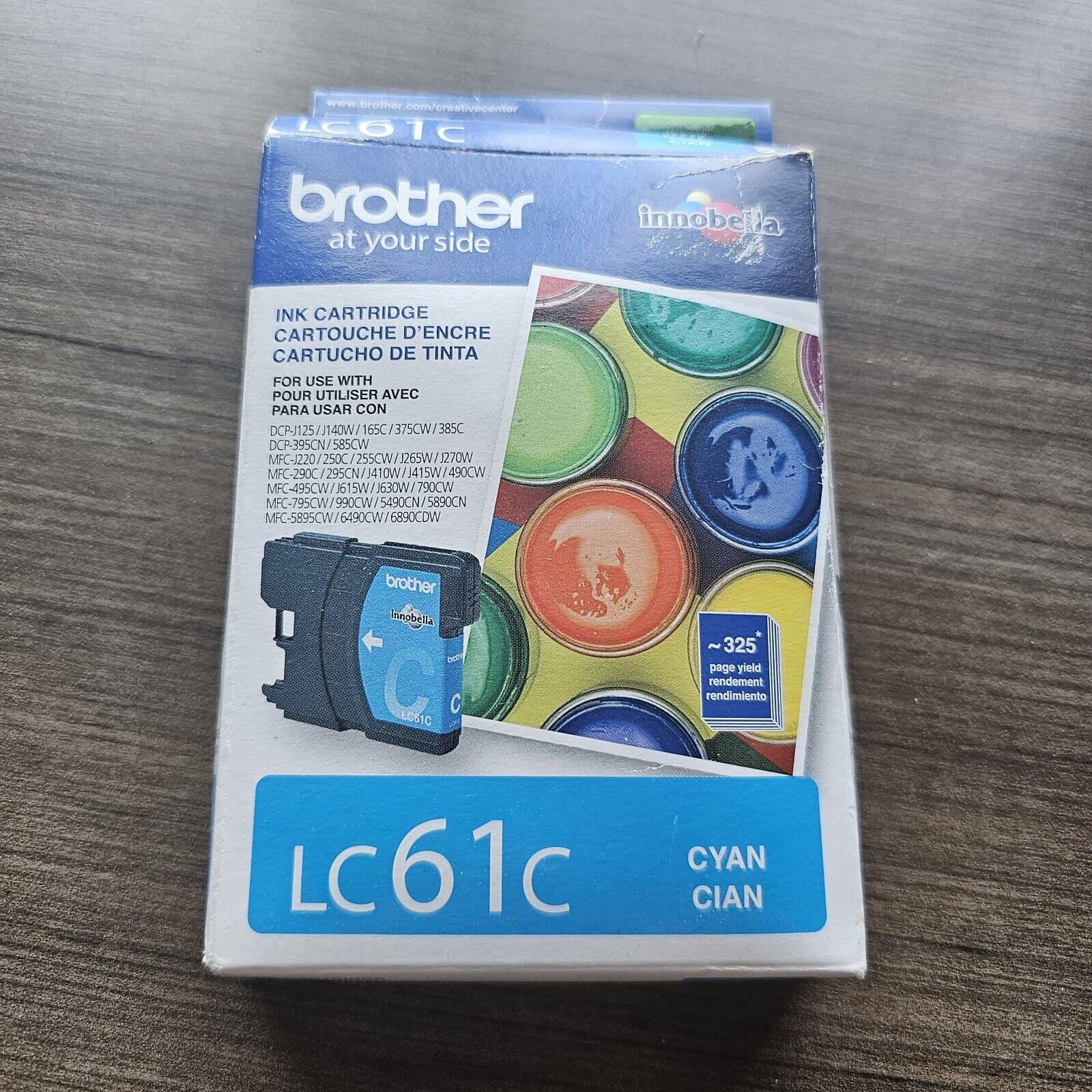 Brother LC61C Cyan Ink Cartridge Genuine EXP 01/22