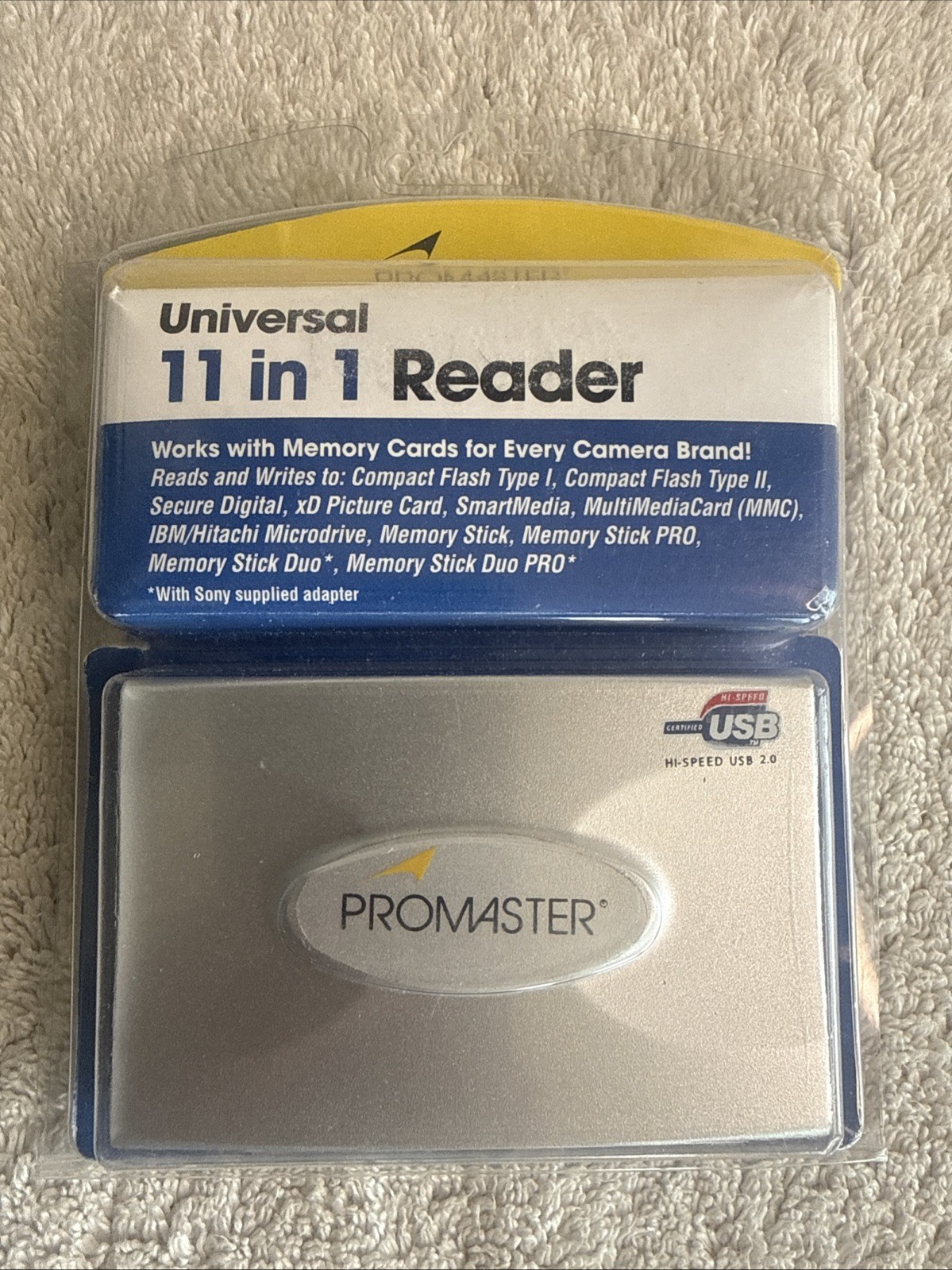 Promaster 11 in 1 Multi-Card Reader / Writer SD xD MMC Windows 11 Compatible