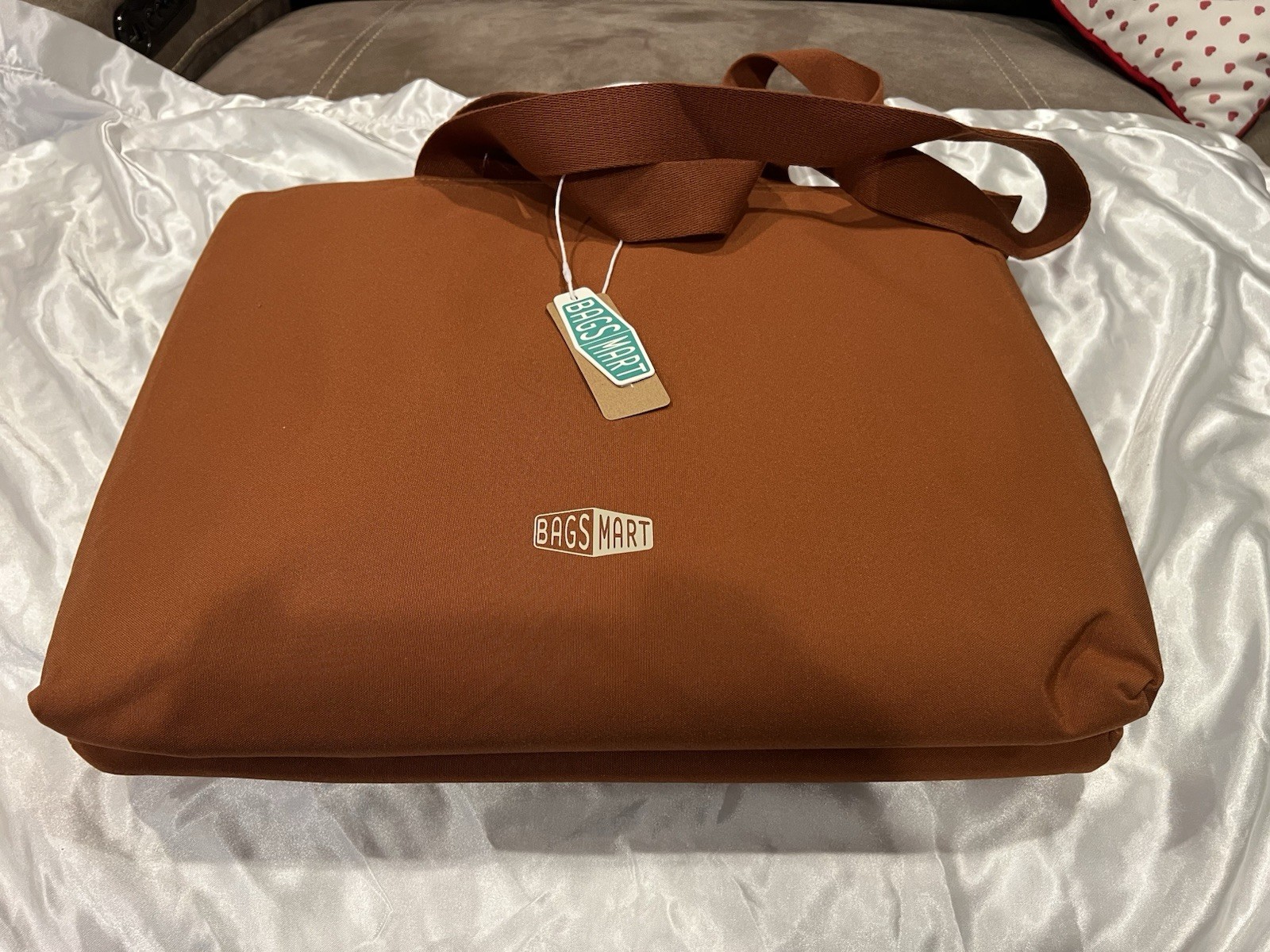Bagsmart Lightweight Padded Messenger & Laptop Bag 25L 15in Polyester Brown