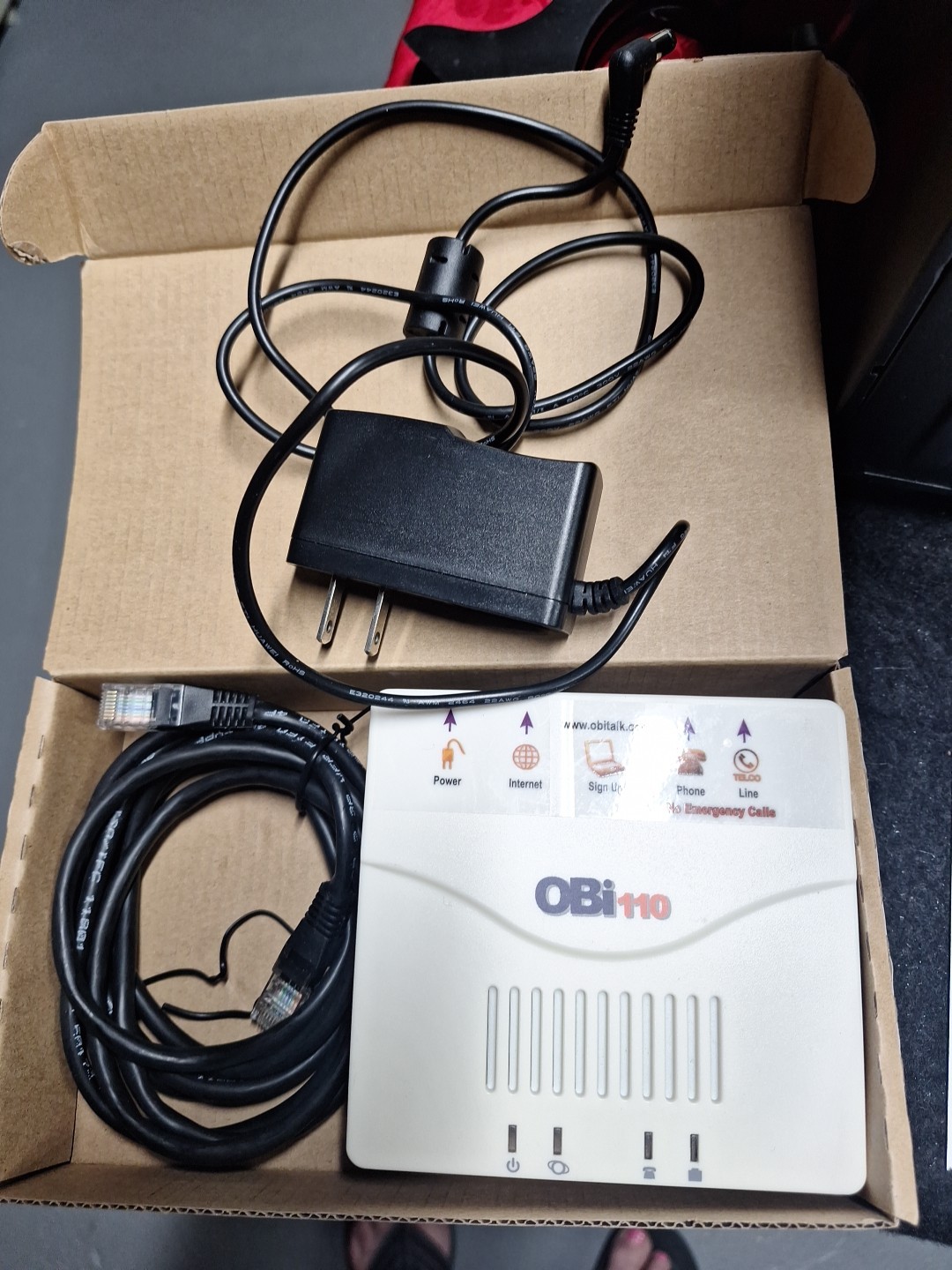 OBIHAI OBi110 Voice Service Bridge and VoIP Telephone Adapter, "Tested power on"