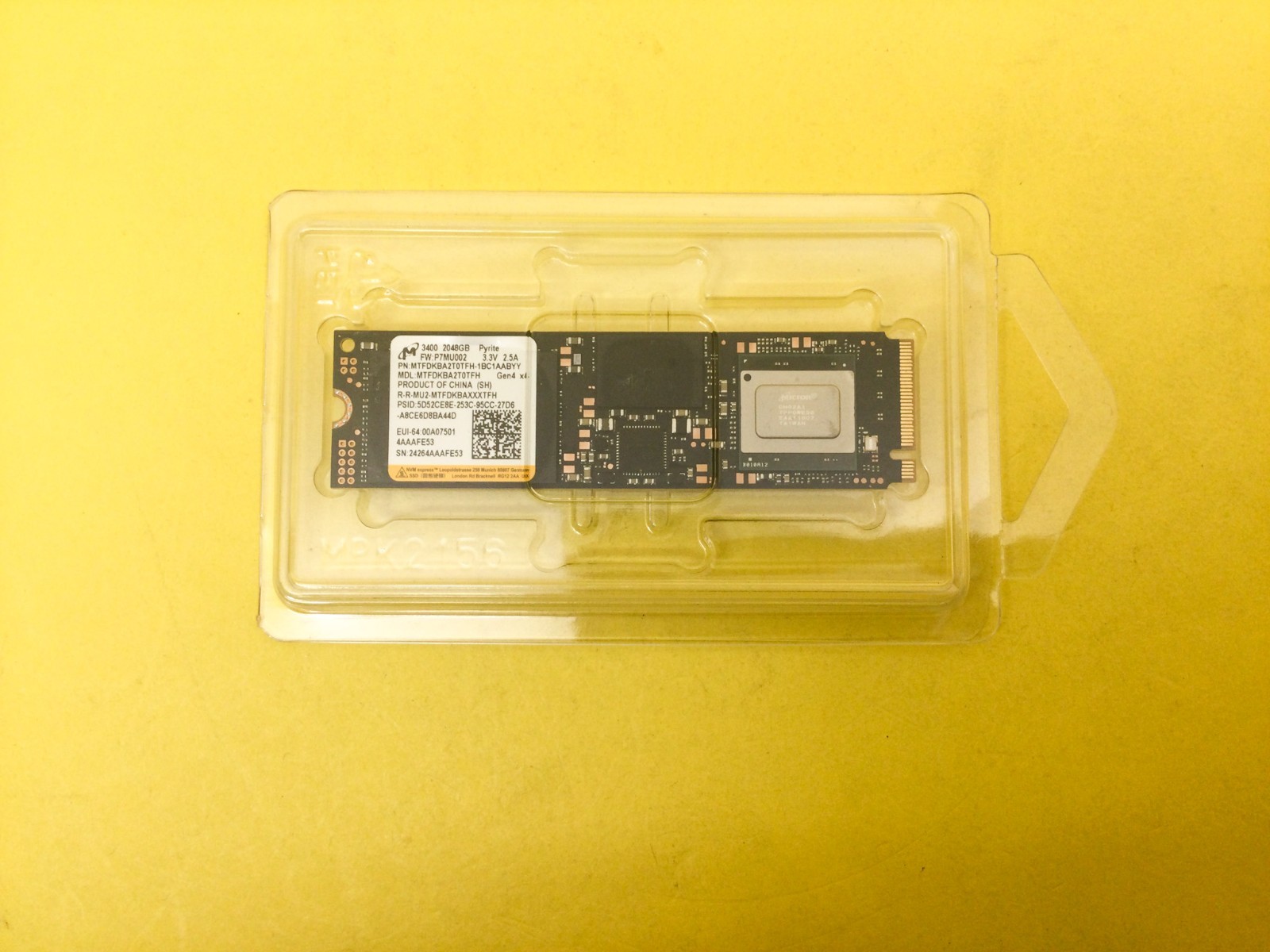 Micron 3400 2TB NVMe PCIE Gen 4.0 x 4 M.2 2280 SSD MTFDKBA2T0TFH New