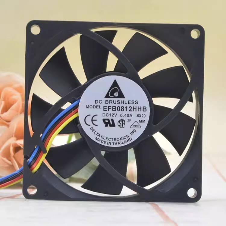 Delta EFB0812HHB 8015 DC12V 0.40A 8CM 4-Wire PWM Cooling Fan