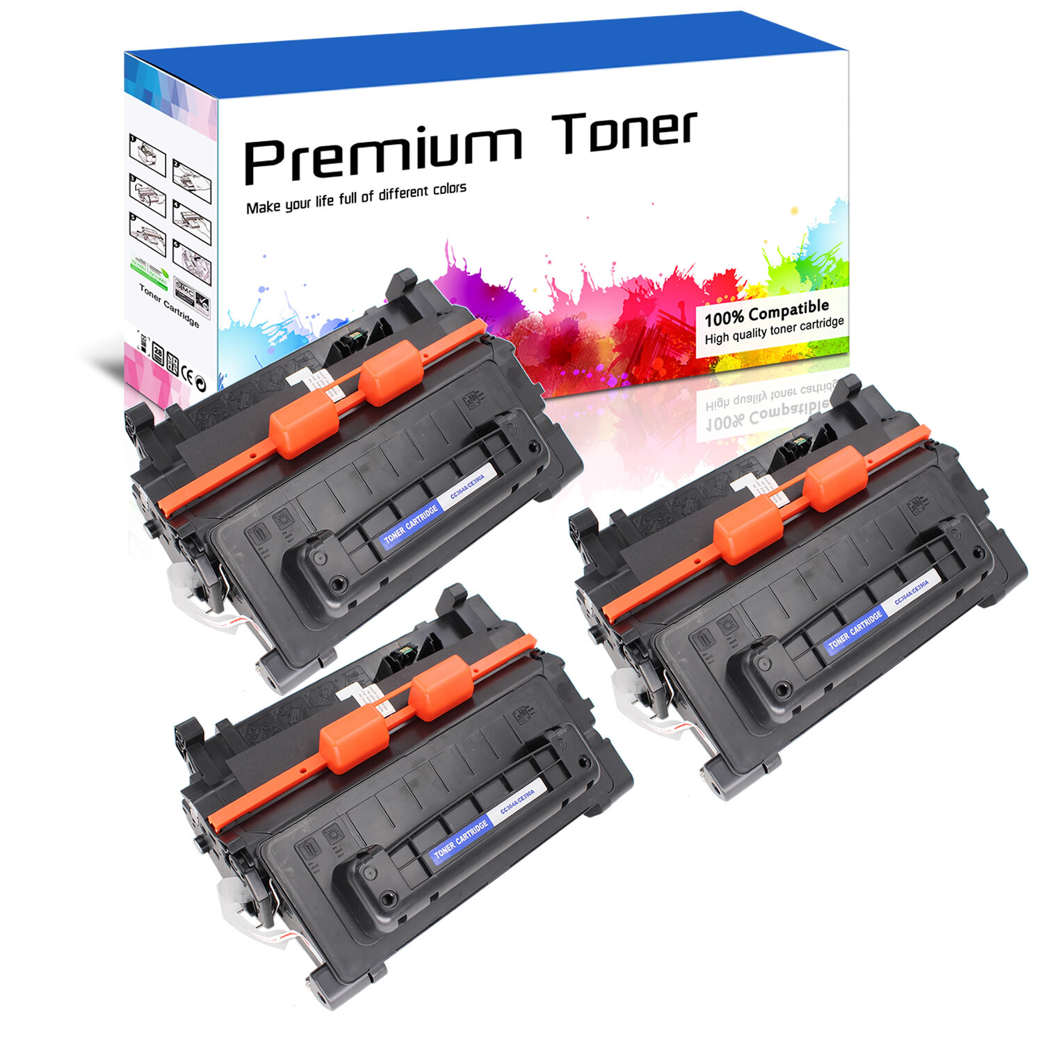 3PK CC364A 64A Toner Cartridge for HP LaserJet P4015n P4015tn P4015x 10,000 Page