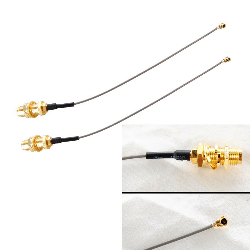 2x HQRP IPEX (UFL) to SMA Female Cables 3.94" Length for Wifi Wireless Antenna