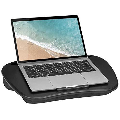  Mydesk Lap Desk with Device Ledge and Phone Holder - - Fits Up to 15.6 Black