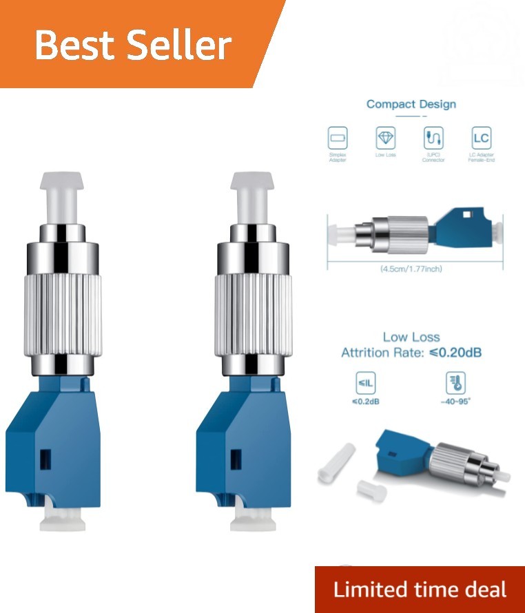 Precision FC Male to LC Female Fiber Adapter - 2 Pack for Visual Fault Locators