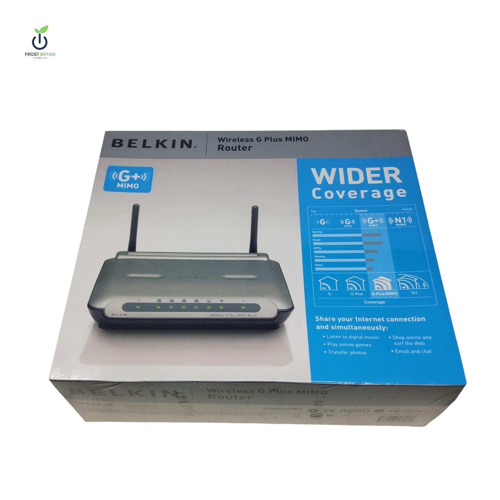 Belkin Wireless G Plus MIMO Router F5D9230-4 802.11g 4-Port Brand New