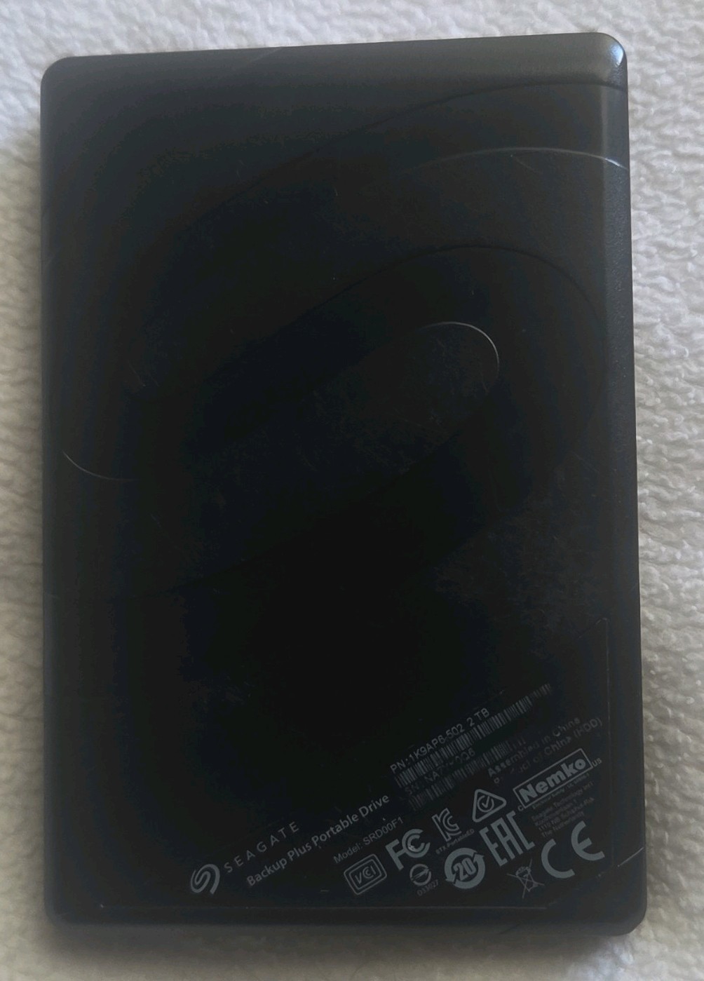 Seagate Backup Plus Slim USB 3.0 2TB External Hard Drive - Black w cord