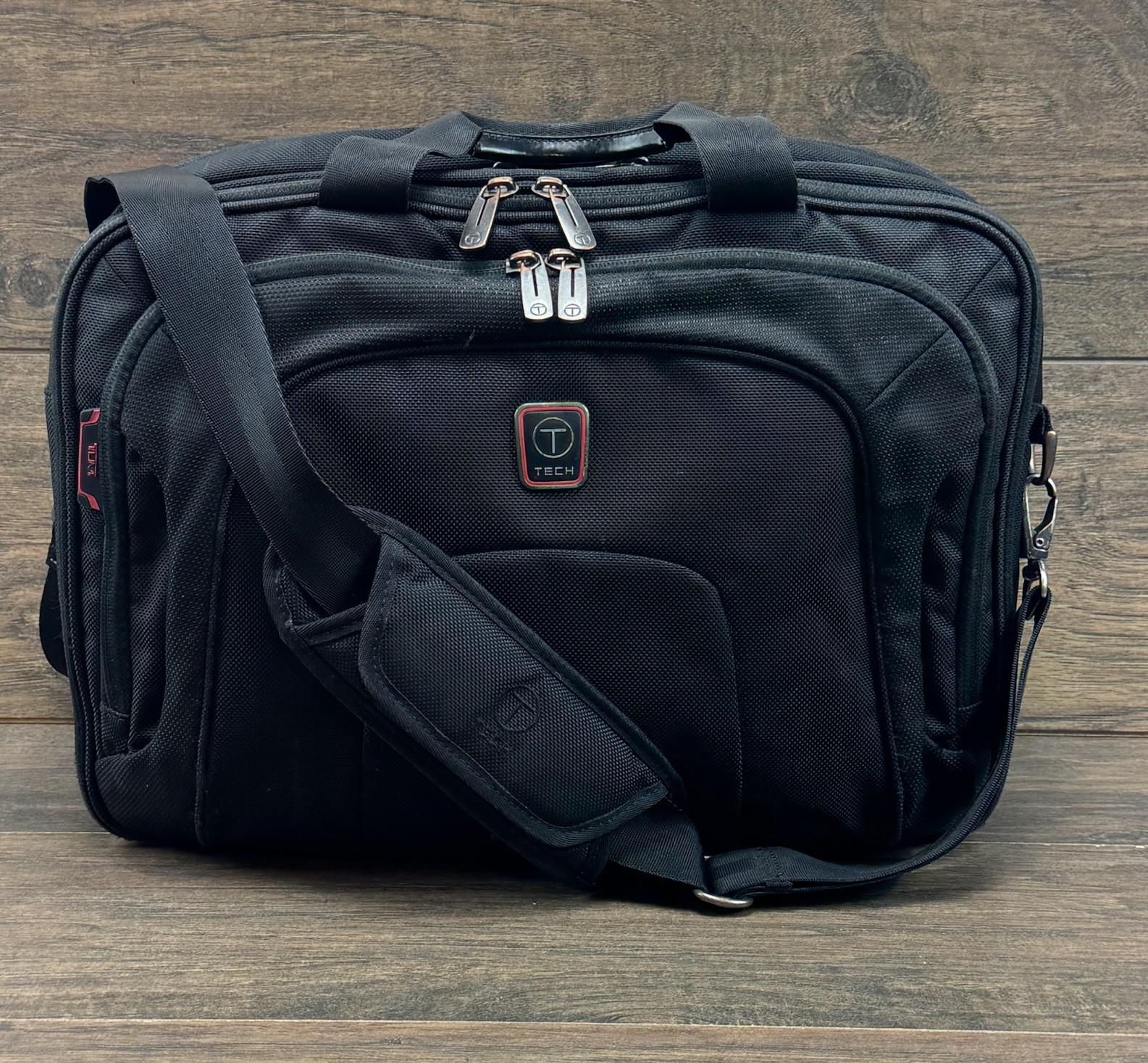 Tumi Briefcase Laptop Bag T-Tech Black 67555D T Pass TSA Travel Expandable