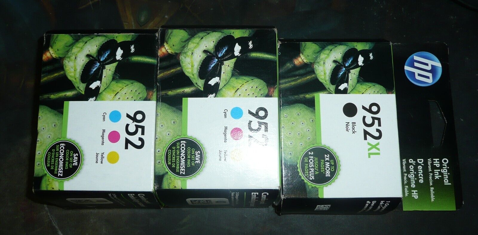 New Genuine Lot of 7 HP 952XL 952 CYMK Black & Color Ink Cartridges N9K27AN 2020