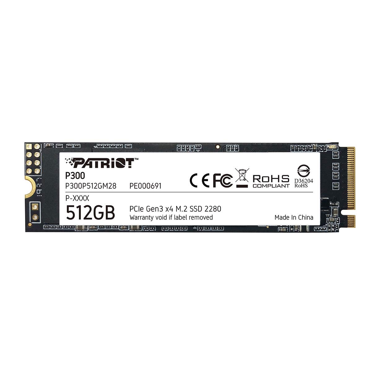 Patriot P300 M.2 PCIe Gen 3 x4 512GB Low-Power Consumption