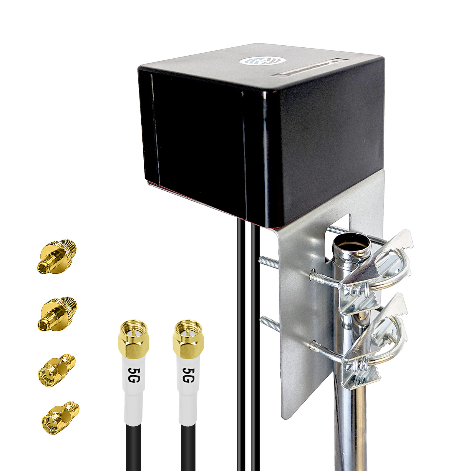 Cellular 5G 4G LTE Antenna 2X2MIMO 600-8000 MHz Omni WIFI7 M2M IoT L plate incl