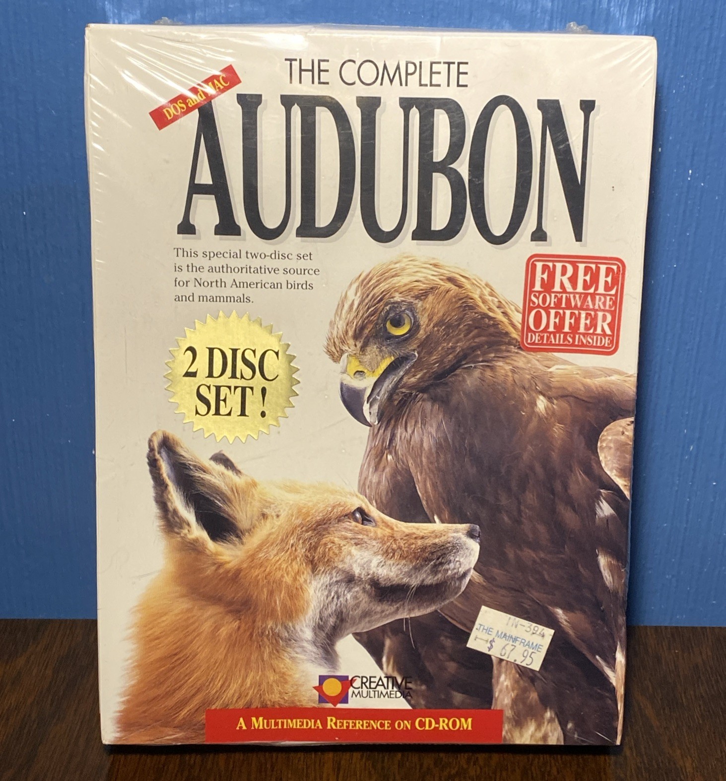 VINTAGE The Complete Audubon 2 Disc Multimedia Reference CD ROM Big Box Set, NEW