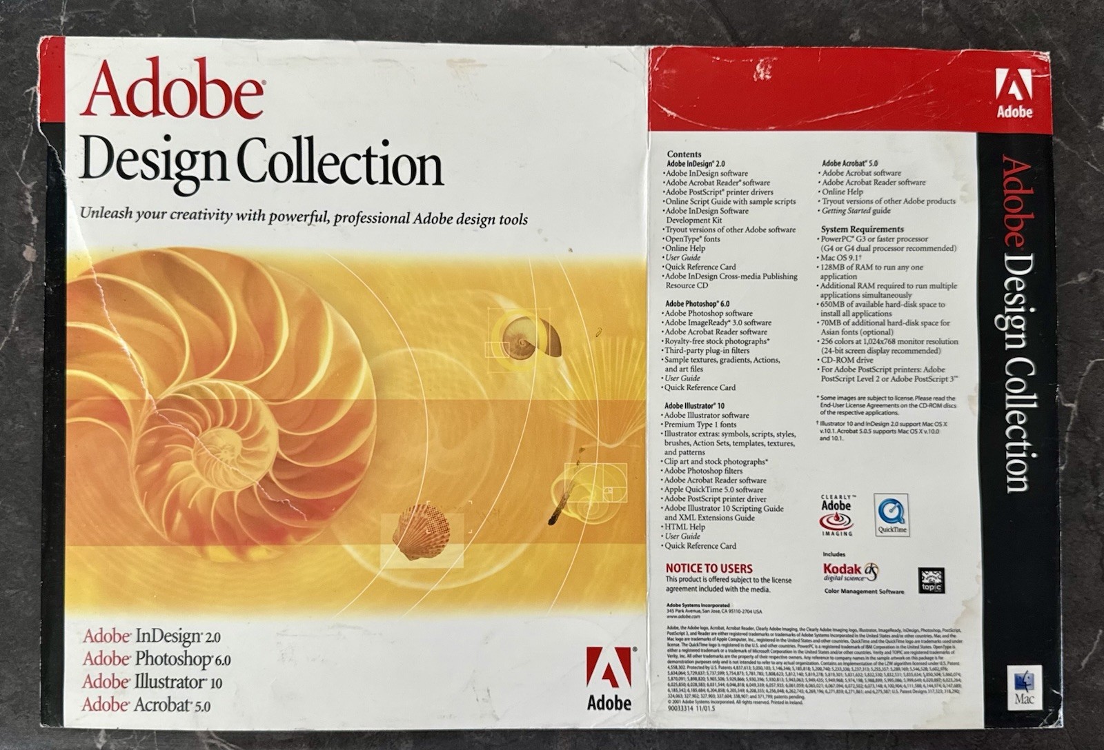 Vintage Adobe Design Collection Software Suite for Mac - Bundle Release - 2002