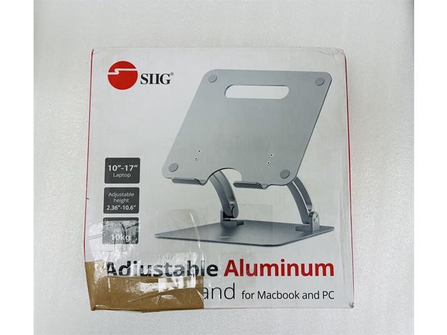 SIIG Adjustable Foldable Laptop Stand Riser  10"-17.3" Aluminum CE-MT2C12-S1