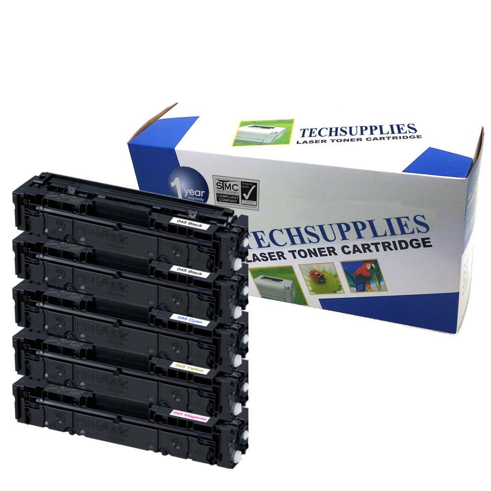 5 pk 045 Color Set for imageCLASS MF634Cdw MF632Cdw LBP612Cdw Printer