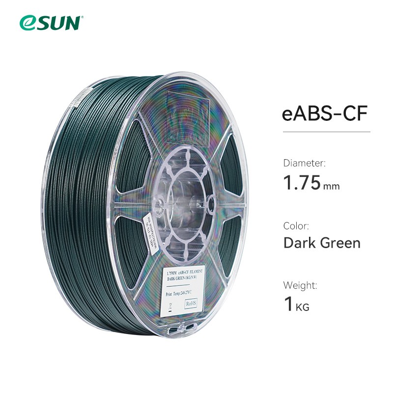 eSUN ABS CF 3D Printer Filament High-Strength Carbon Fiber Filled 1.75mm 1kg US