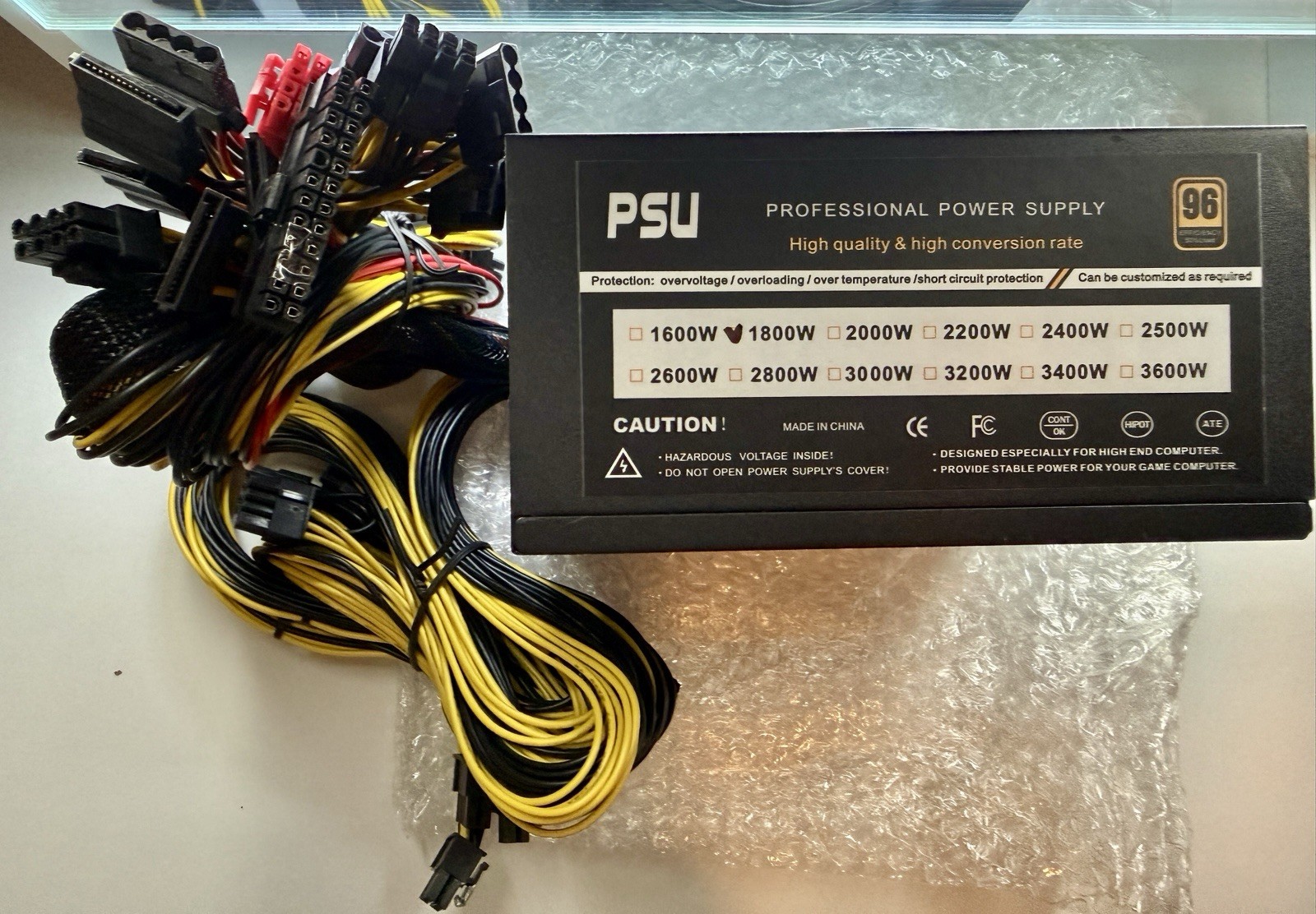1800W PSU Professional Power Supply for HEC & GC 110-230V Open box, Never used