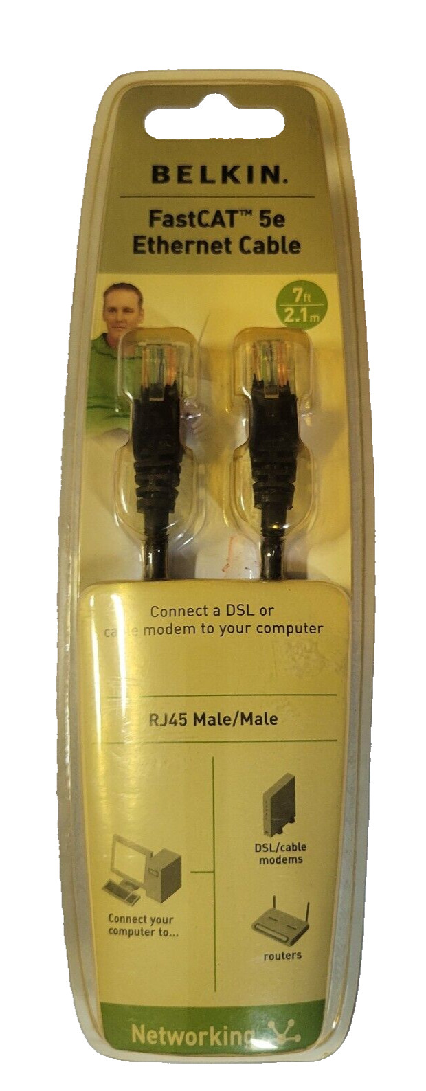 Belkin 7 Foot CAT5e Networking Ethernet Cable RJ45 Male/Male