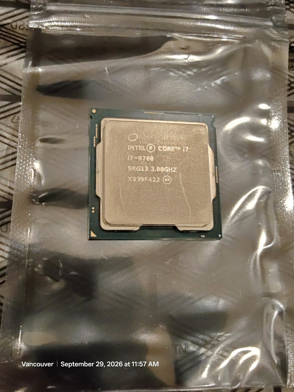 Intel Core i7-9700 3.0 GHz Octo-Core (SRG13) Processor
