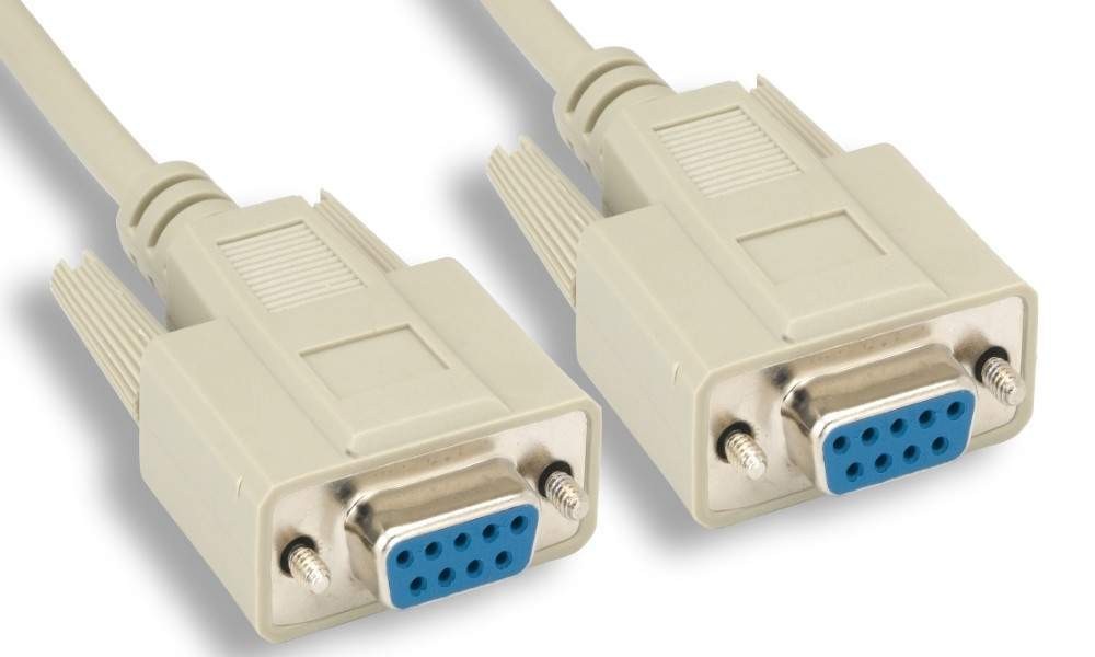 Serial Null Modem Cable 25FT DB9F DB9F