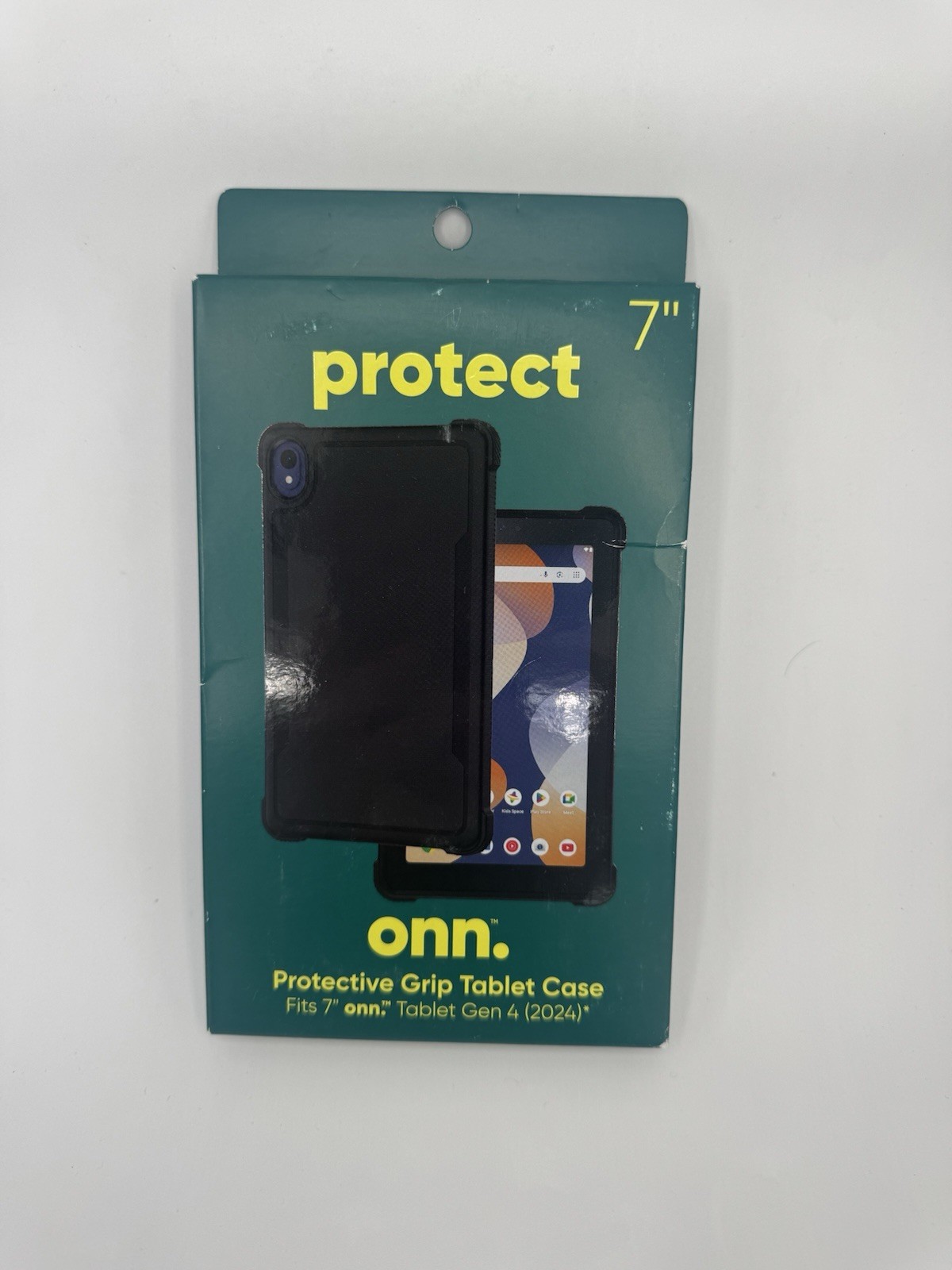 Onn Protective Grip Tablet Case 7" Gen 4 2024 Black Plastic Shock Absorbing