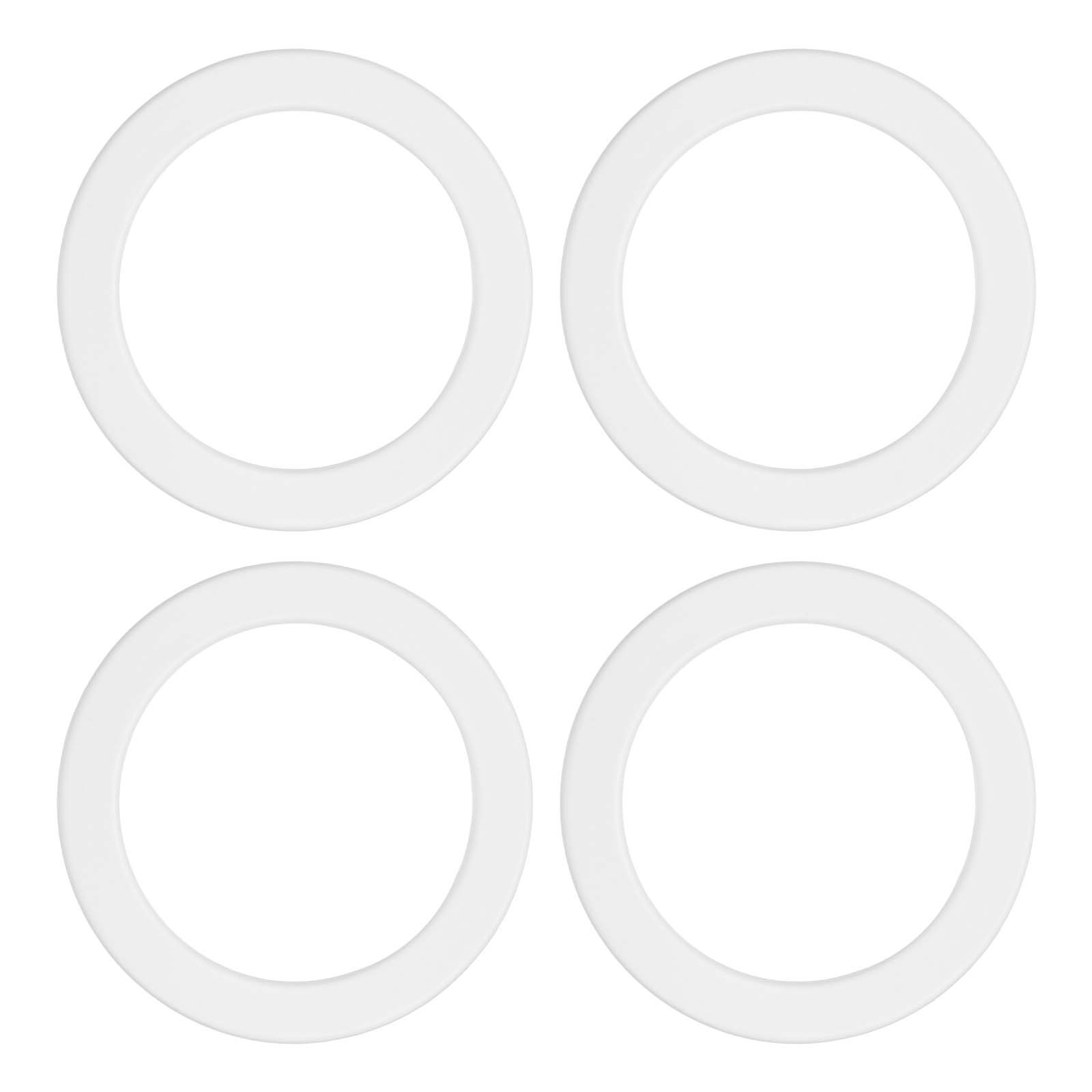 Universal Plastic Magnetic Adapter Ring, 4 Pcs Sticker Ring, White