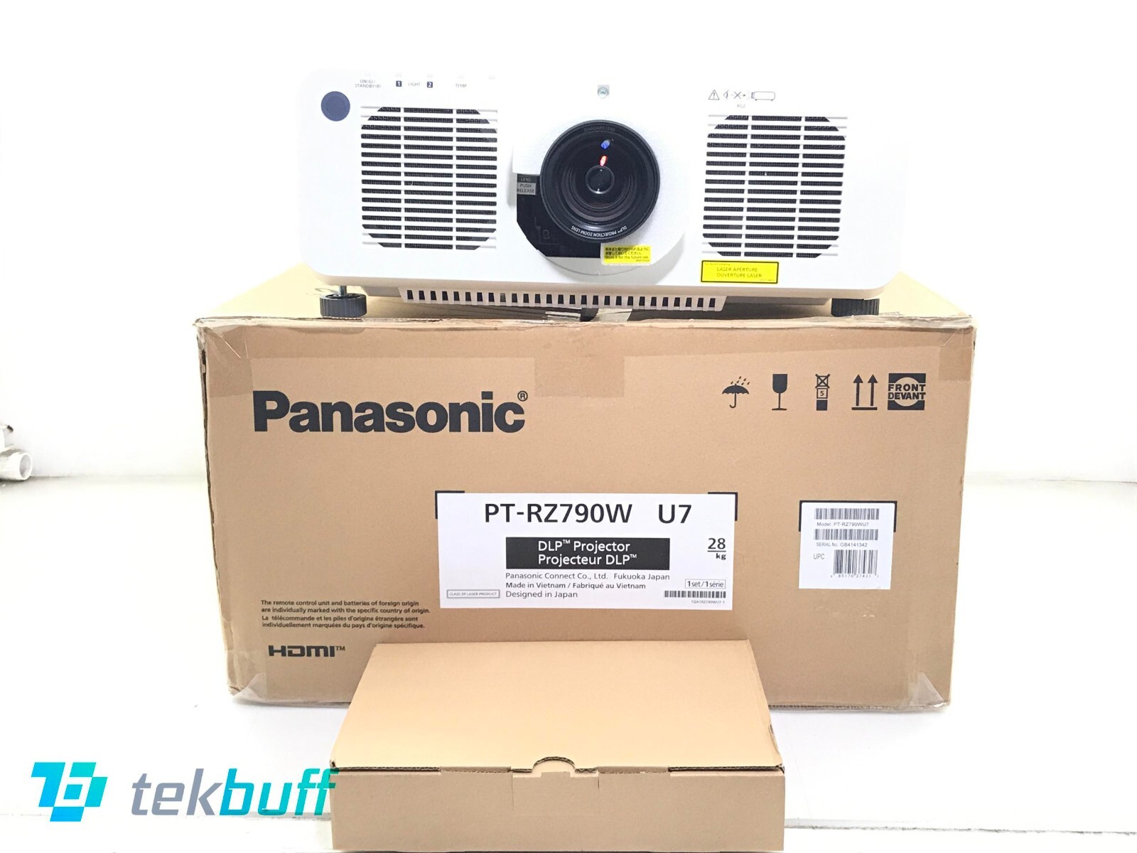 Panasonic PT-RZ790WU7 7000-Lumens WUXGA Exhibition Laser DLP Projector (White)