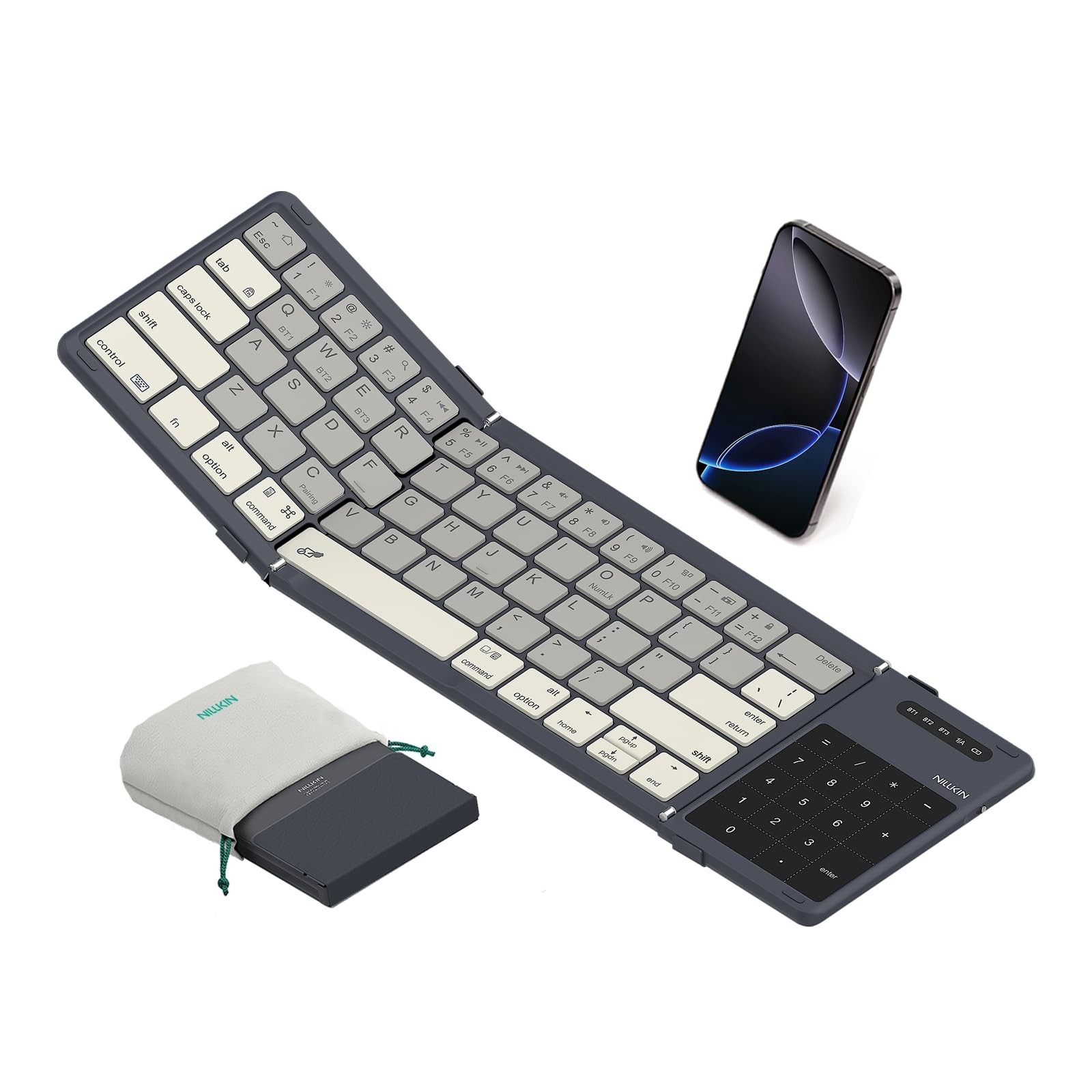 Cube Pocket Upgraded Foldable Keyboard with Touchpad & Number Pad