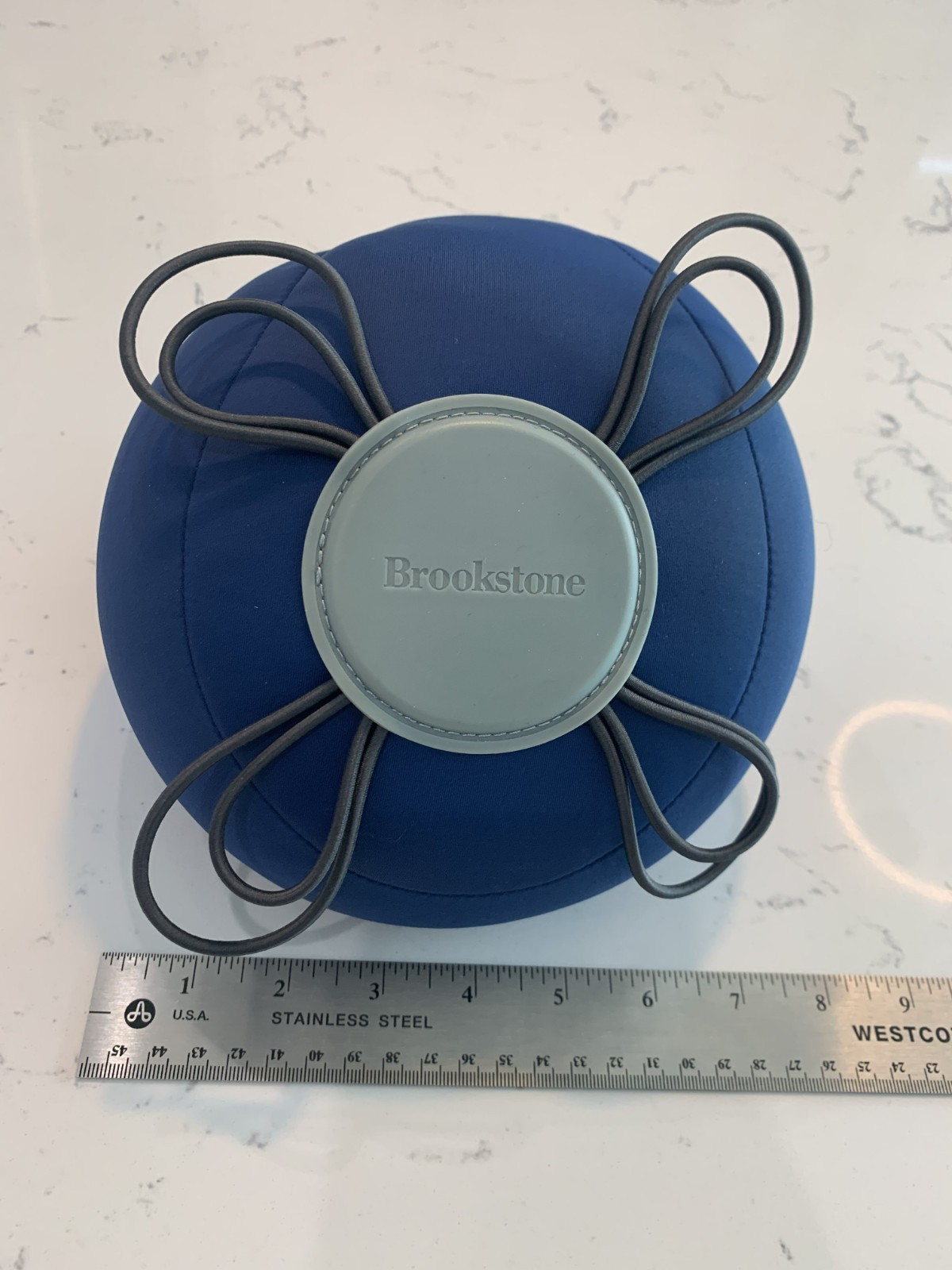 Vintage Brookstone FOM Ball Tablet Pillow Blue Microbead Lap Holder Cushion